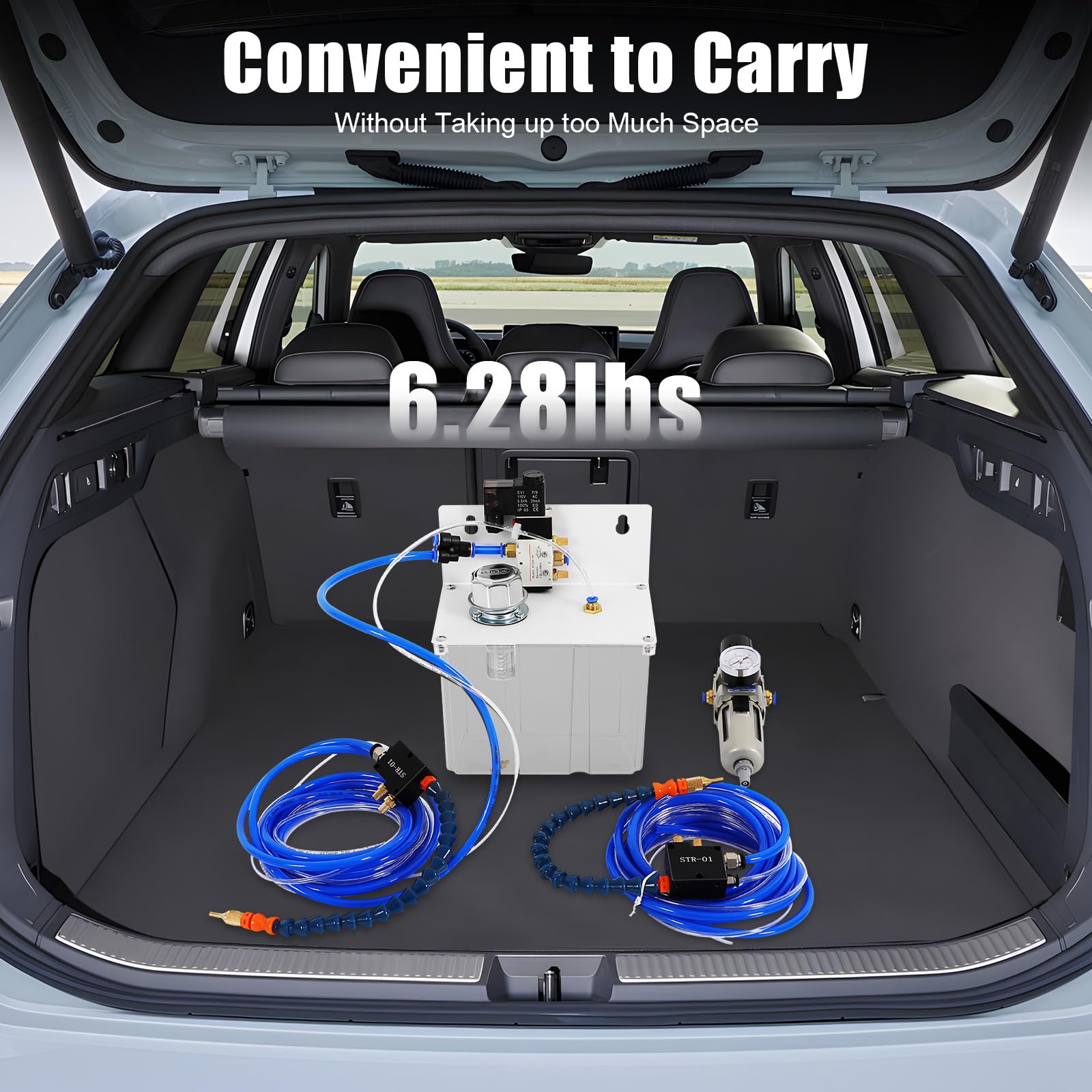 Self-Priming Micro-Mist Coolant Lubrication Spray System for CNC Lathe, Milling & Drill Machines - Perfect for Metalworking & Precision Machining Operations