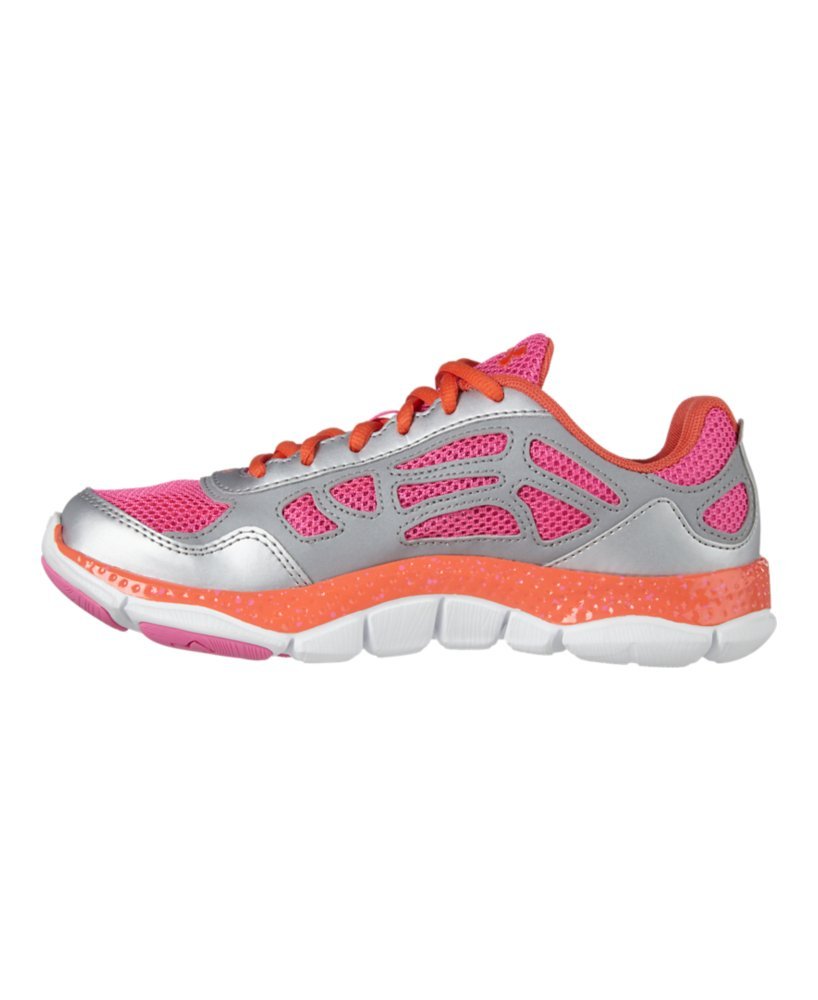Under Armour Big Girls Grade School UA Micro G Engage 4.5 Basketball Shoes - Metallic Silver - Lightweight & Durable for Training & Games