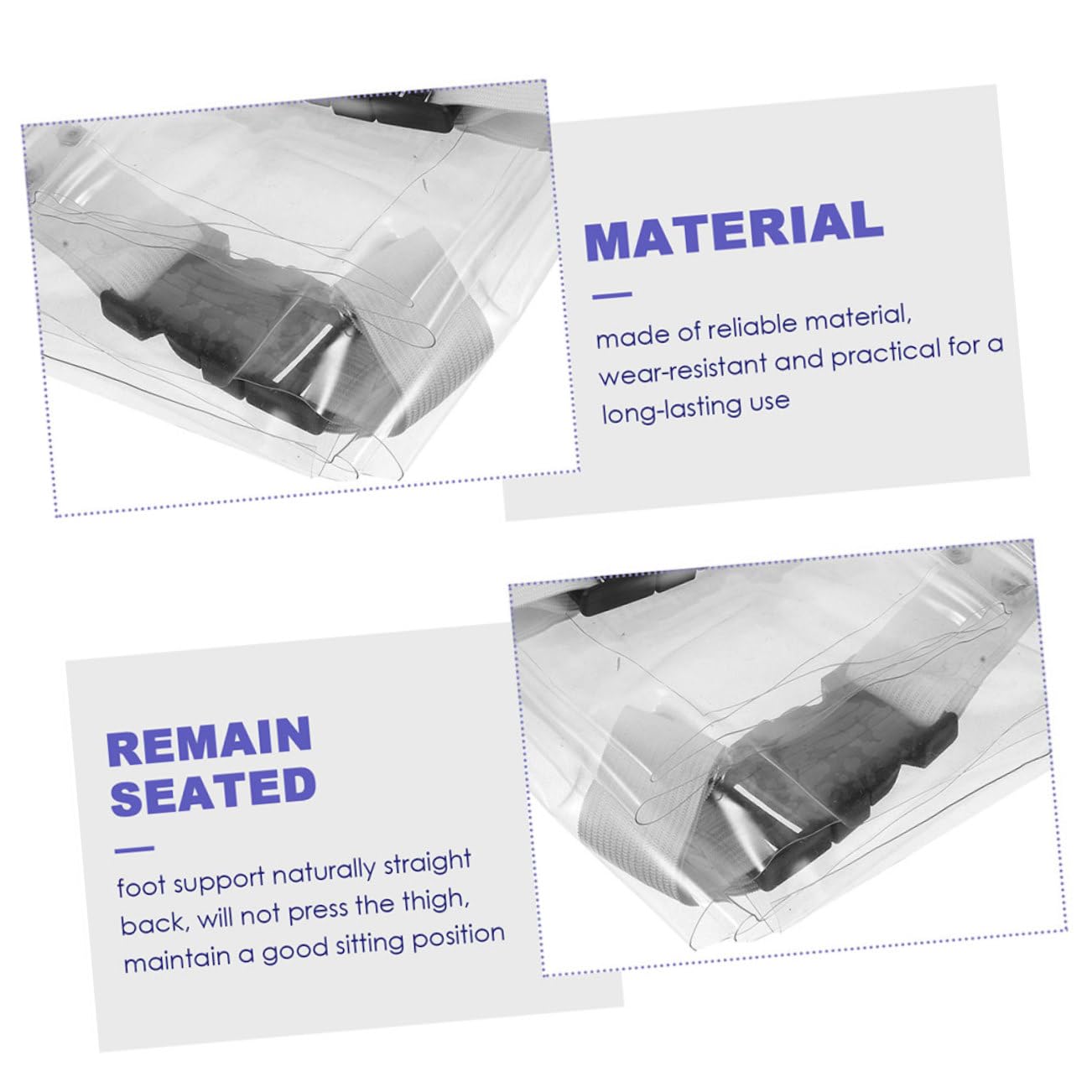 2-Pack Transparent Chair Foot Covers - Non-Slip Recliner Protector Pads, Furniture Leg Cushions for Hardwood Floors (Ideal for Office Chairs, Dining Chairs & Home Furniture Protection)