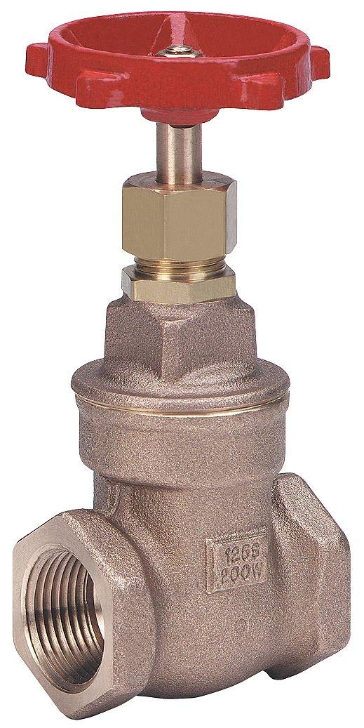 Milwaukee 1-1/4 Inch Class 125 Gate Valve - Heavy Duty Brass Valve for Water, Gas & Oil Systems - Perfect for Industrial, Plumbing & HVAC Applications