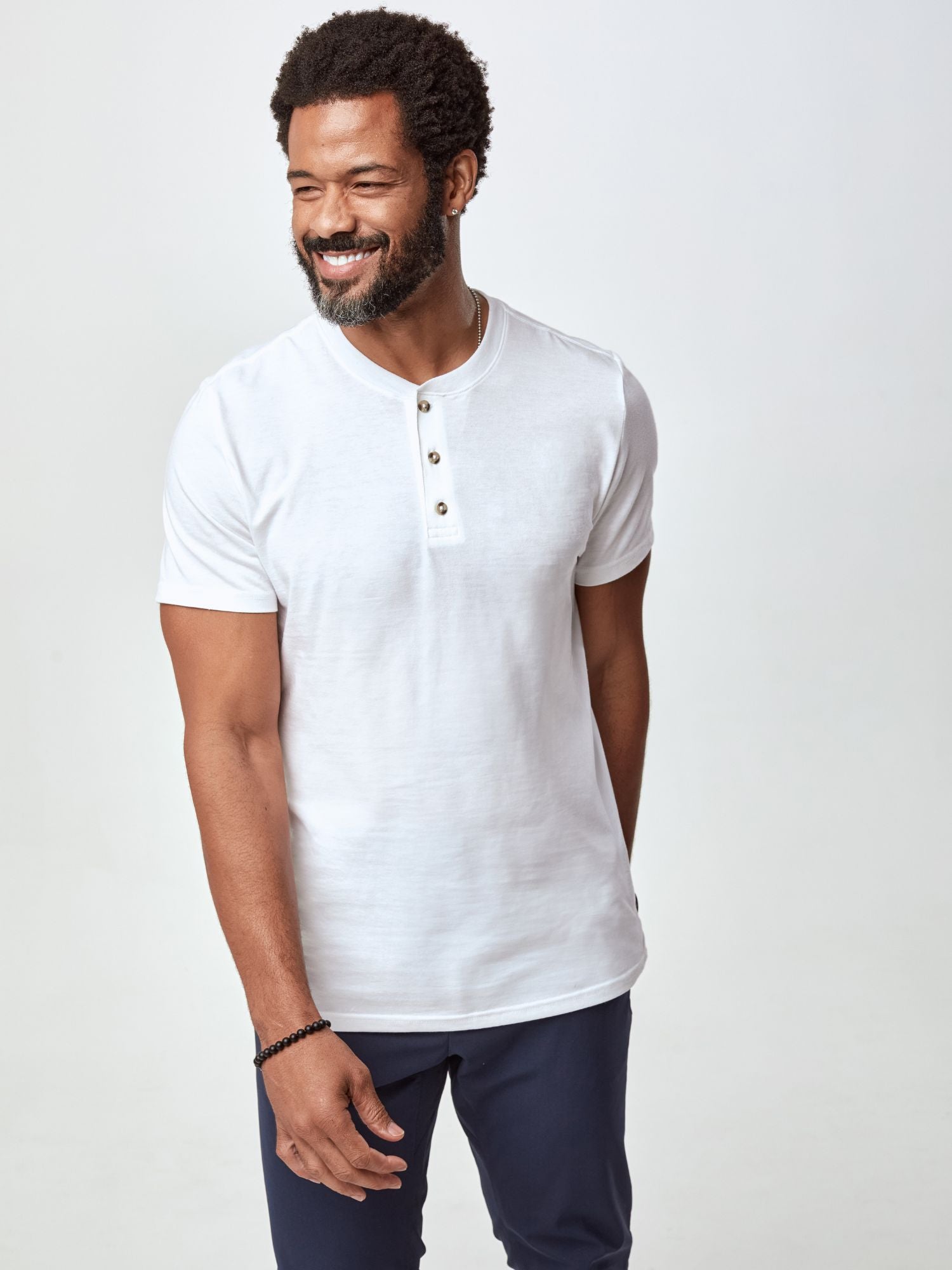 Men's Soft Cotton Short Sleeve Henley Shirt 3 Pack - Casual Crew Neck Tees for Everyday Wear, Gym & Outdoor Activities
