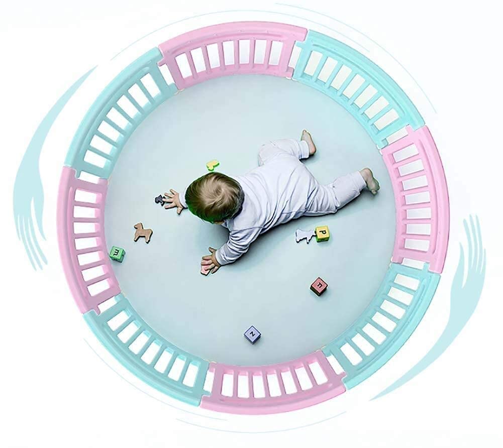 **Foldable Baby Playpen with 8 Activity Panels - Plastic Play Yard Fence & Room Divider for Kids - Safe Child Barrier Toy for Indoor & Outdoor Play**