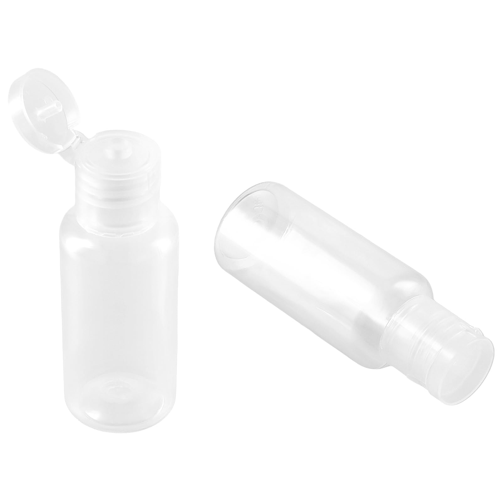 PINGEUI 100 Pack 1oz/30ml Clear Plastic Empty Bottles with Flip Cap - Leak Proof Refillable Travel Size Containers for Toiletries, Cosmetics, Liquids | Perfect for Air Travel, Gym, Camping & Daily Use