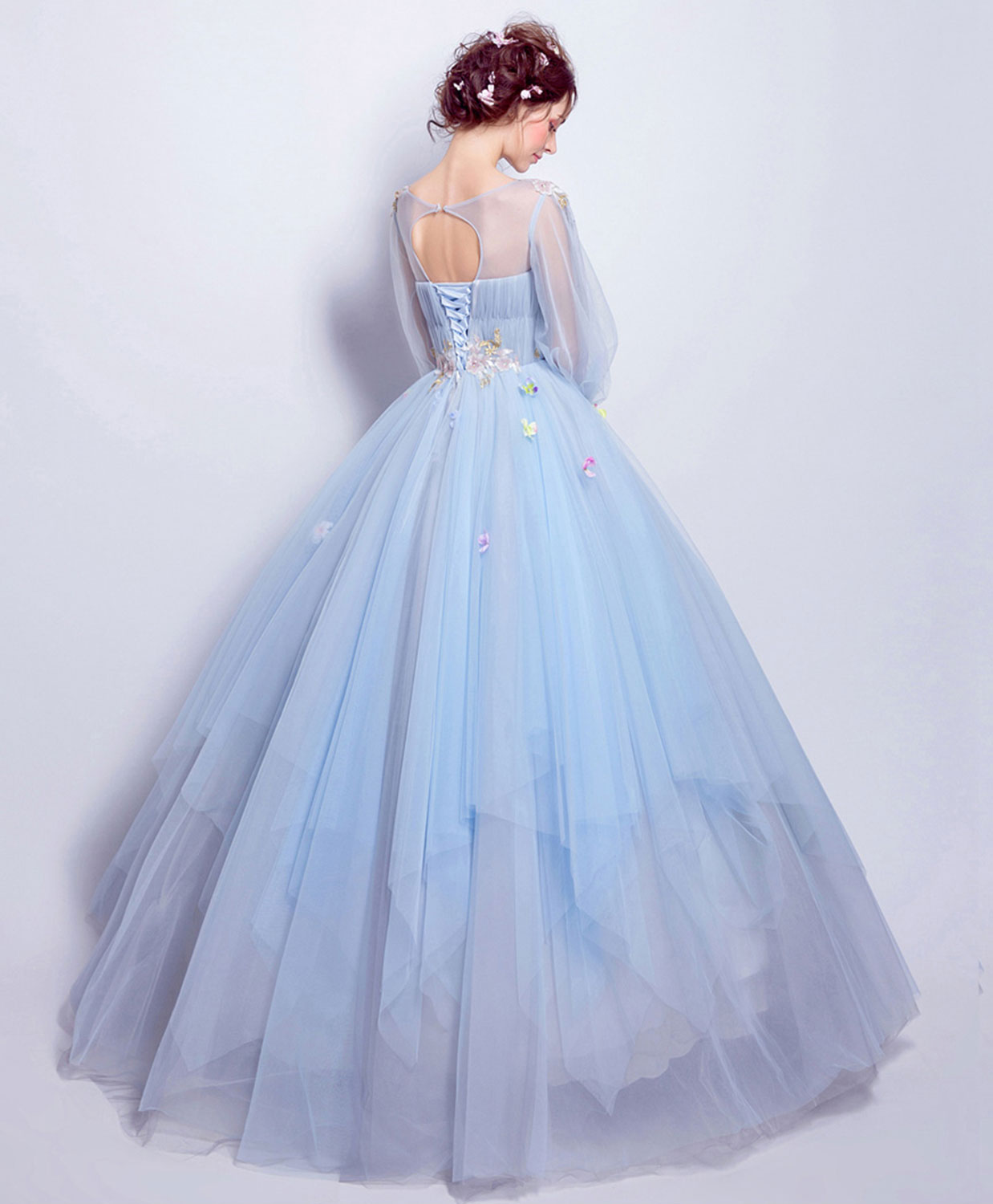 Elegant Royal Blue Tulle Long Prom Gown - Formal Evening Dress for Homecoming, Wedding & Special Occasions