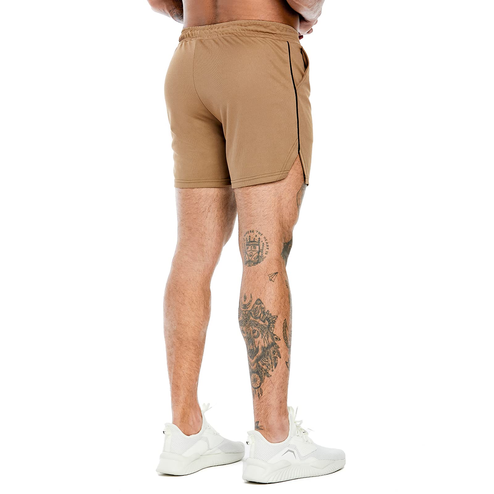 PIDOGYM Men's 5 Inch Workout Running Shorts - Lightweight Breathable Mesh Gym Shorts for Bodybuilding, Training & CrossFit - Perfect for Jogging, Gym Workouts & Outdoor Sports