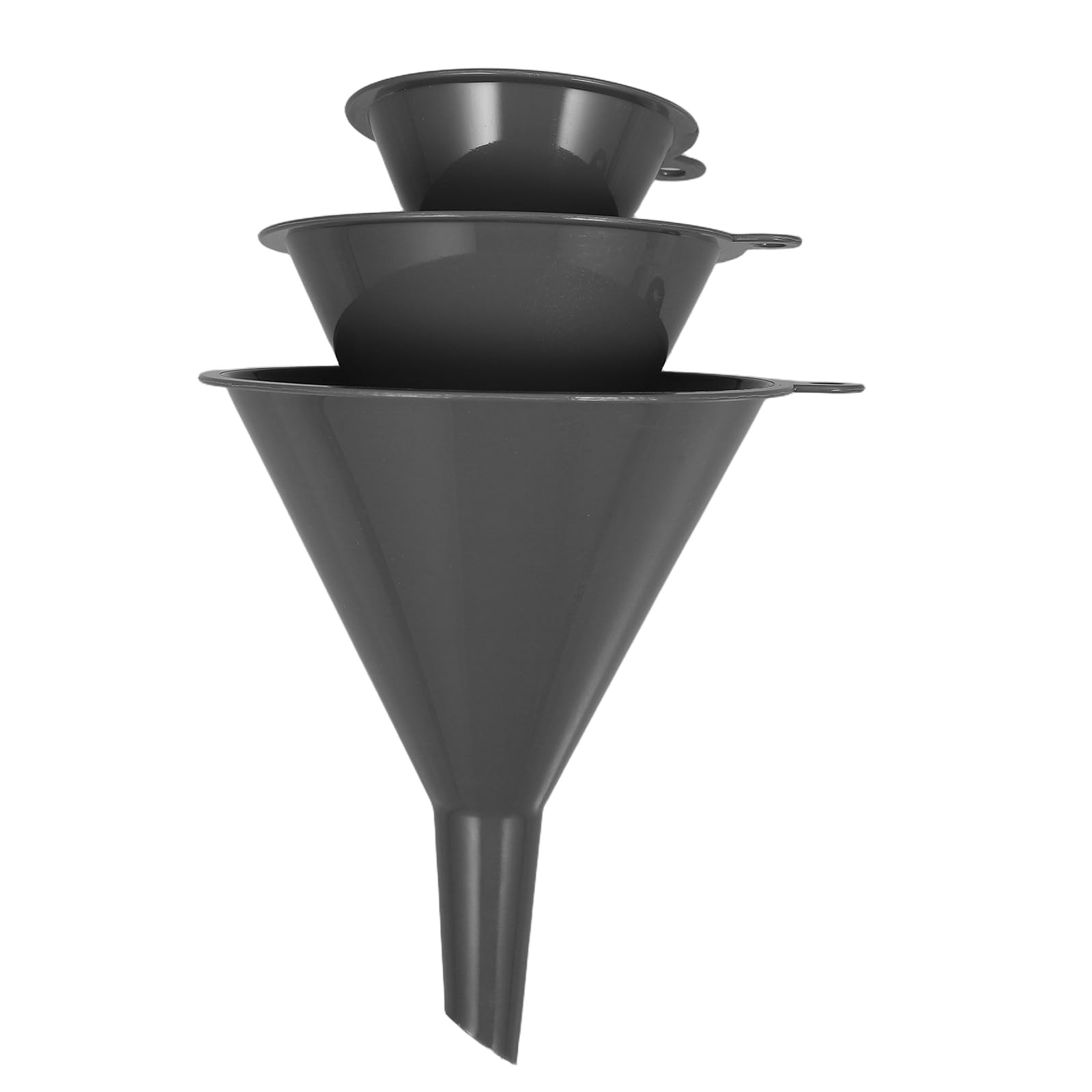 3-Piece Plastic Funnel Set (5mm/8mm/10mm) - Large, Medium & Small Kitchen Funnels for Bottles, Cooking, Baking, Oil Transfer & DIY Projects - Durable Food-Grade Filling Funnels for Home & Professional Use