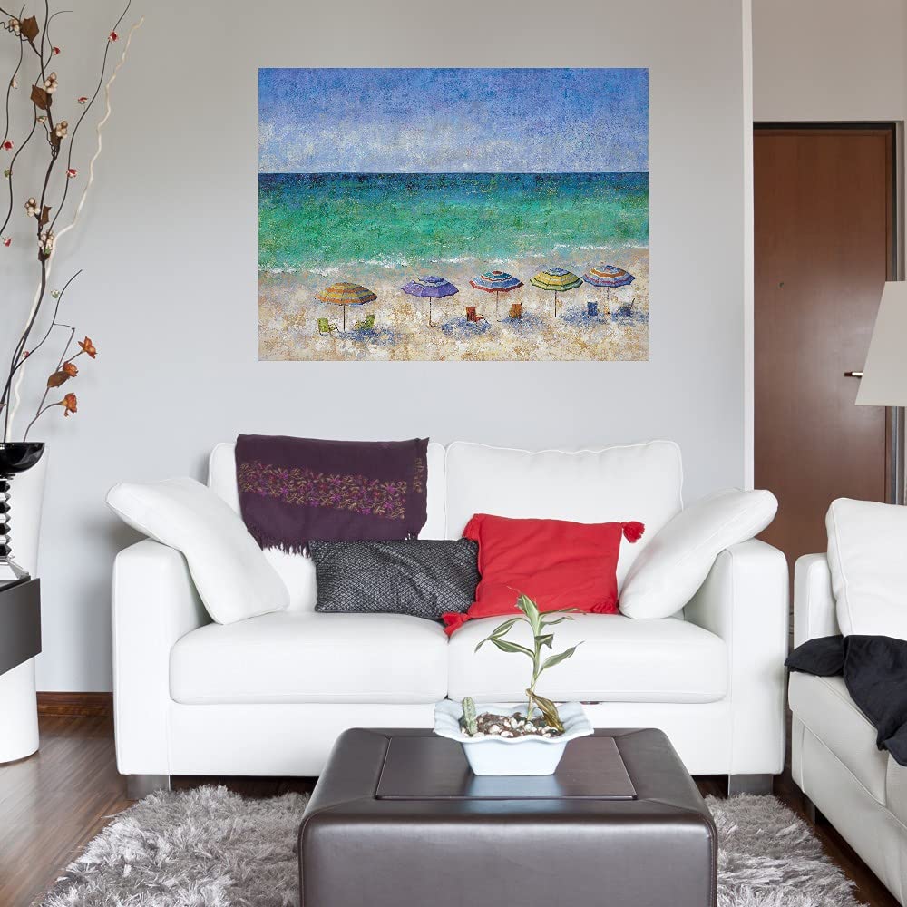 Premium Fine Art Canvas Wall Decor - South Shore I by Artist Dominick - 32x24 Inches - Ready to Hang - Perfect for Living Room, Bedroom, Office & More - Coastal & Modern Home Decor