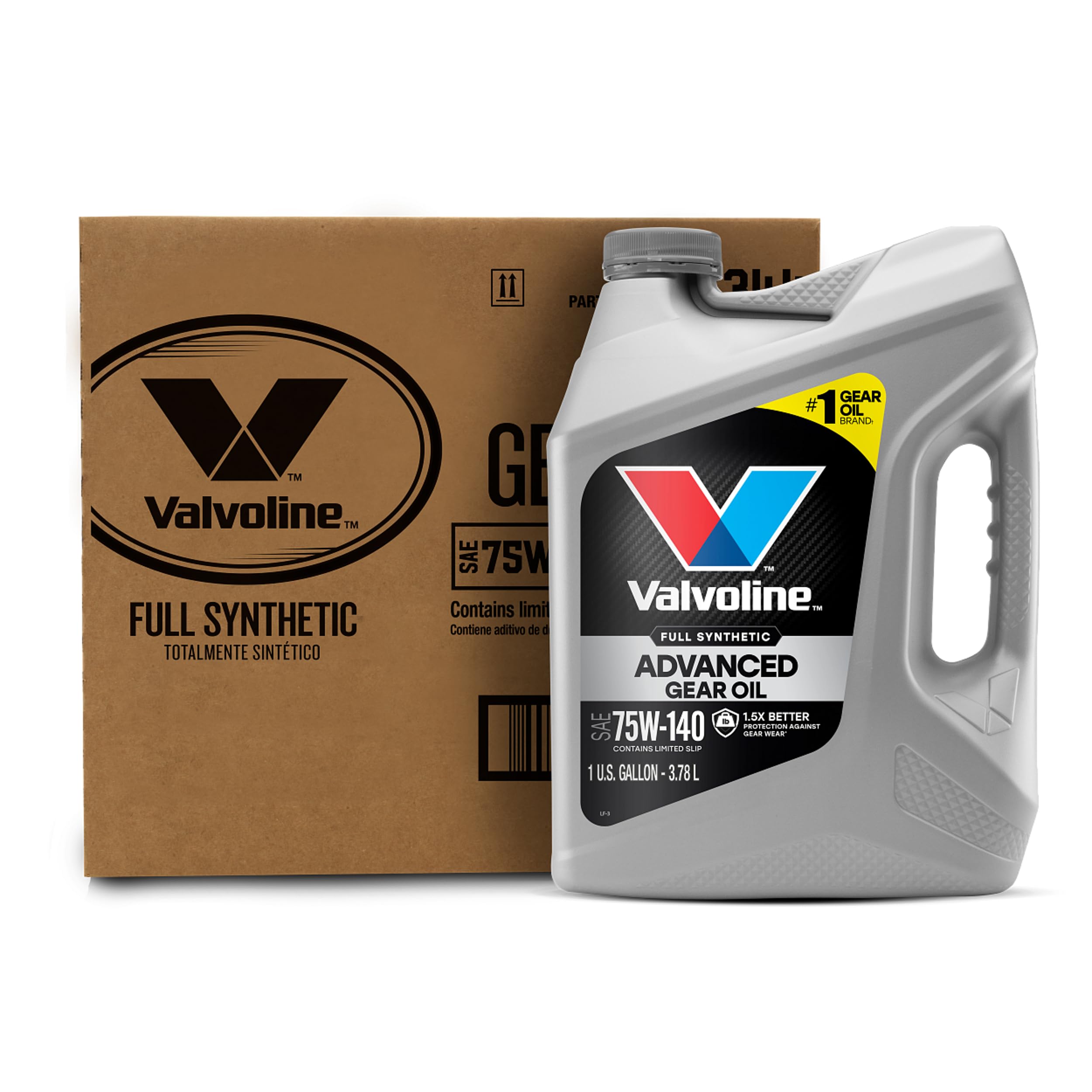 Valvoline SynPower SAE 75W-140 Full Synthetic Gear Oil - 1 Gallon (Case of 3) - High Performance Lubricant for Trucks, SUVs & Heavy-Duty Vehicles - Ideal for Off-Roading, Towing & Extreme Conditions