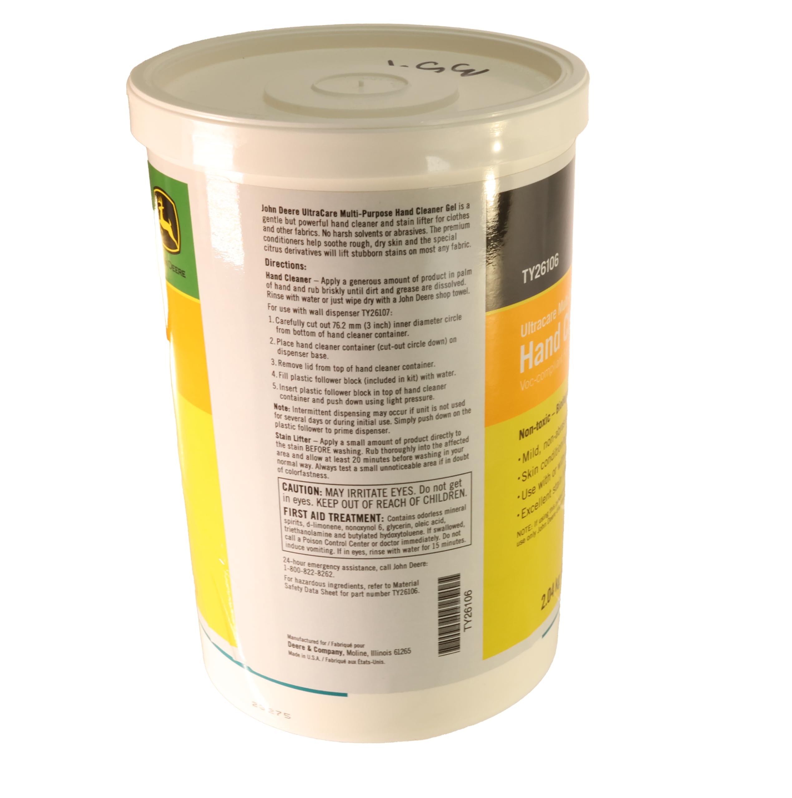 John Deere TY26106 Original Equipment Hand Cleaner - Heavy Duty Mechanic Soap for Farm, Construction & Automotive Work