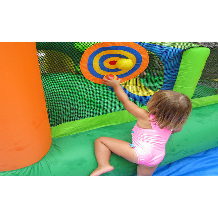 KidWise 11-in-1 Inflatable Bounce House with Water Slide - Outdoor Play Set for Kids Birthday Parties, Backyard Fun & Summer Water Activities