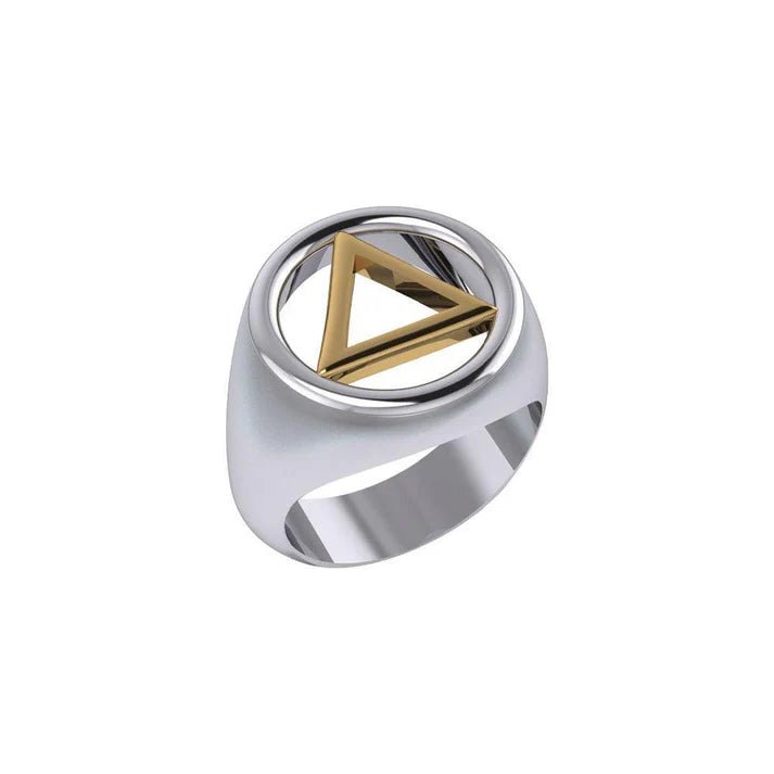 14K Gold Accent Recovery Silver Ring - Elegant Jewelry for Women | Perfect for Everyday Wear, Gifts & Special Occasions
