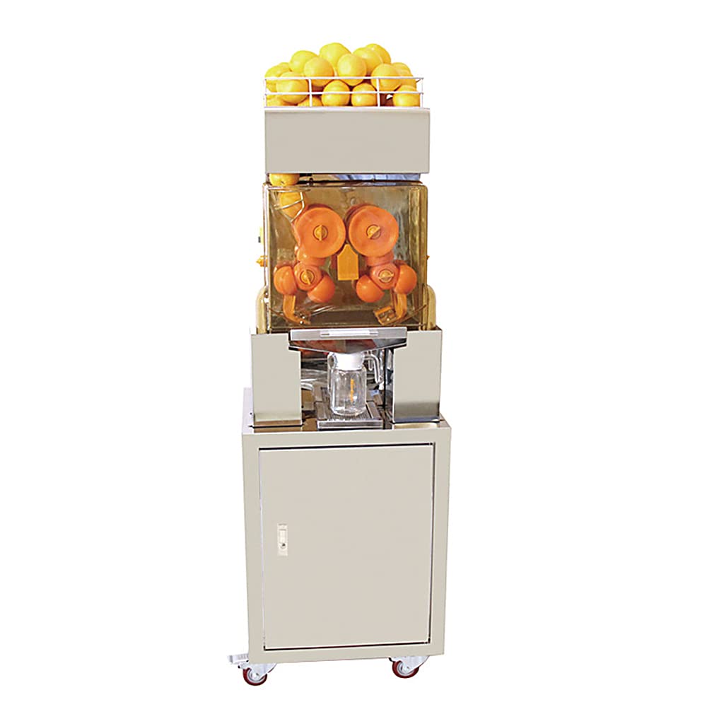 Commercial 110V Slow Masticating Orange Juicer Machine - Stainless Steel Juice Extractor with Auto Unloading & Easy Clean - Perfect for Restaurants, Juice Bars & Home Use - Orange, Grapefruit & Citrus Squeezer