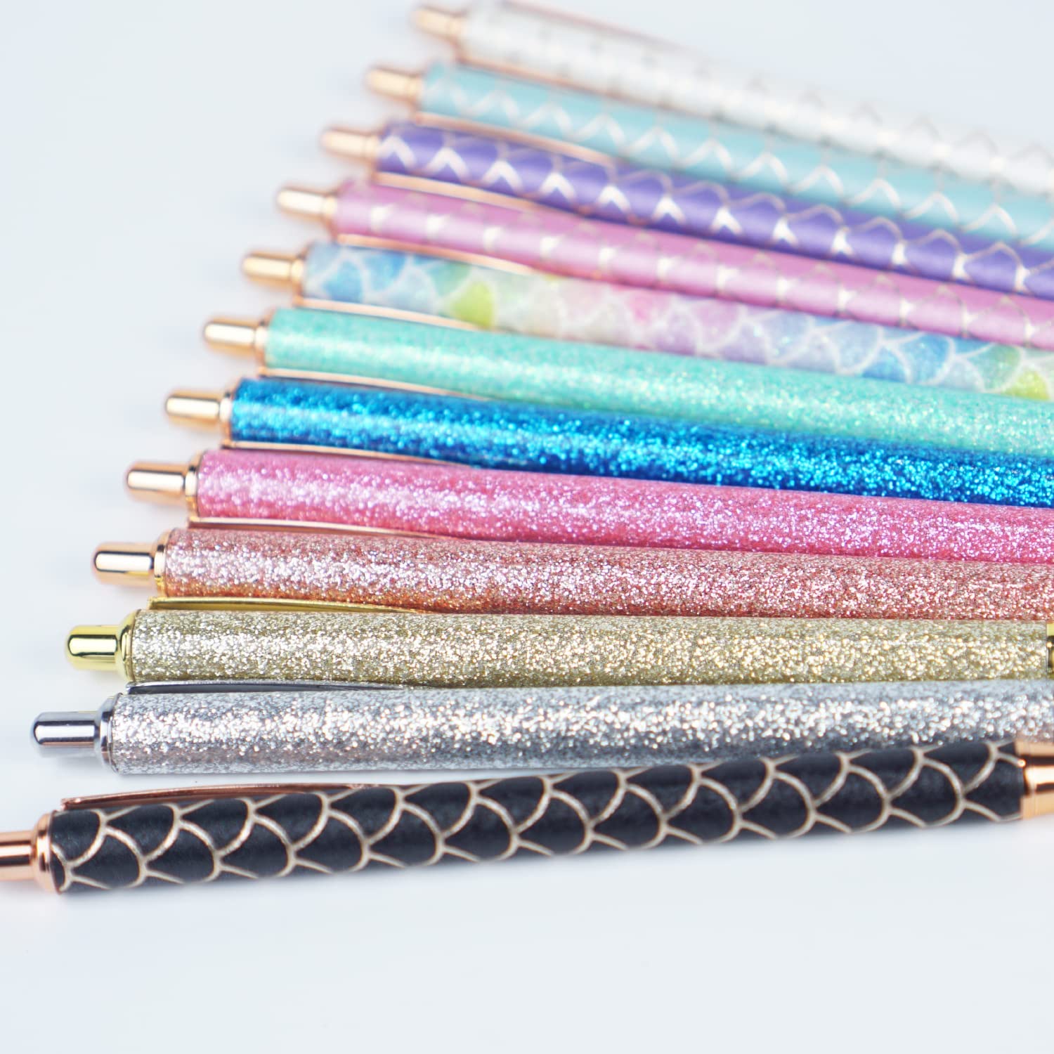 12 Pack Cute Retractable Gel Pens for Women - Colorful Journaling Pens for Writing, Note Taking, School & Office Use - Perfect Gift for Nurses, Waitress & Students