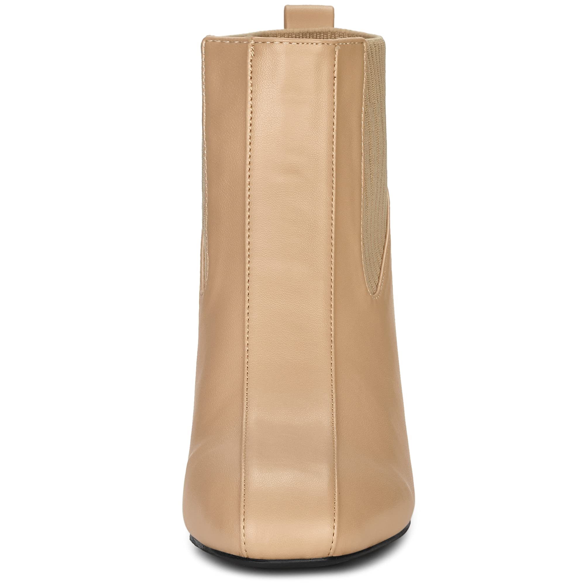 Allegra K Women's Square Toe Block Heel Chelsea Boots - Stylish Ankle Boots for Work, Party & Everyday Wear