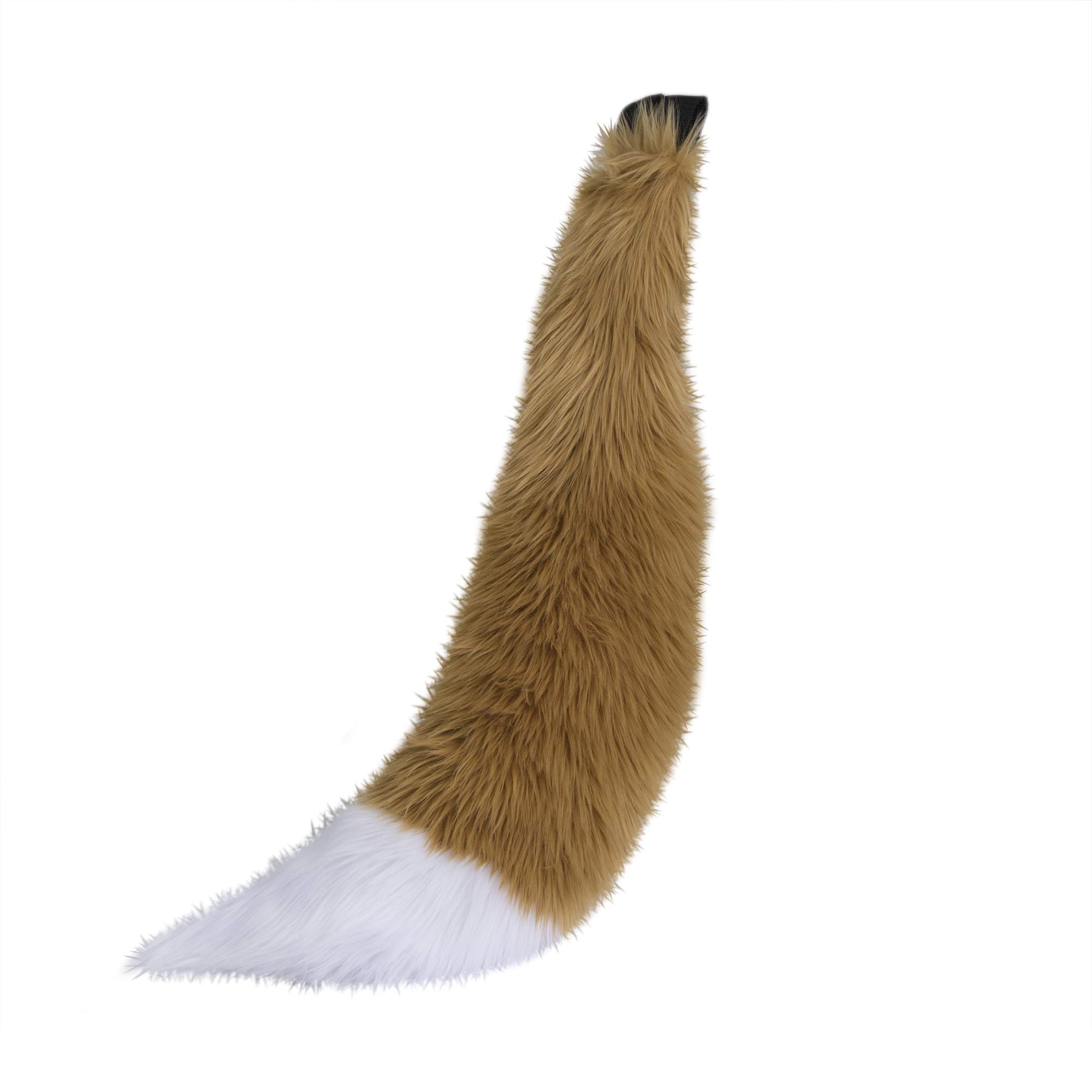 Pawstar Brown Big Furry Fox Tail Costume - Realistic Fluffy Animal Tail for Cosplay, Halloween, Costume Parties & Photoshoots