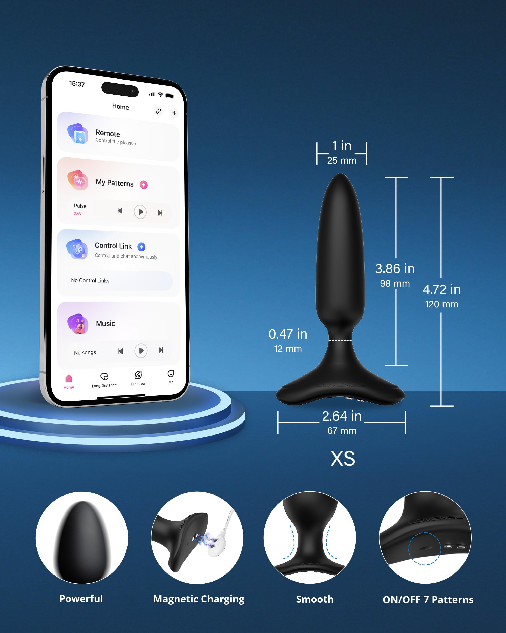 LOVENSE Hush 2 Vibrating Butt Plug 1.0