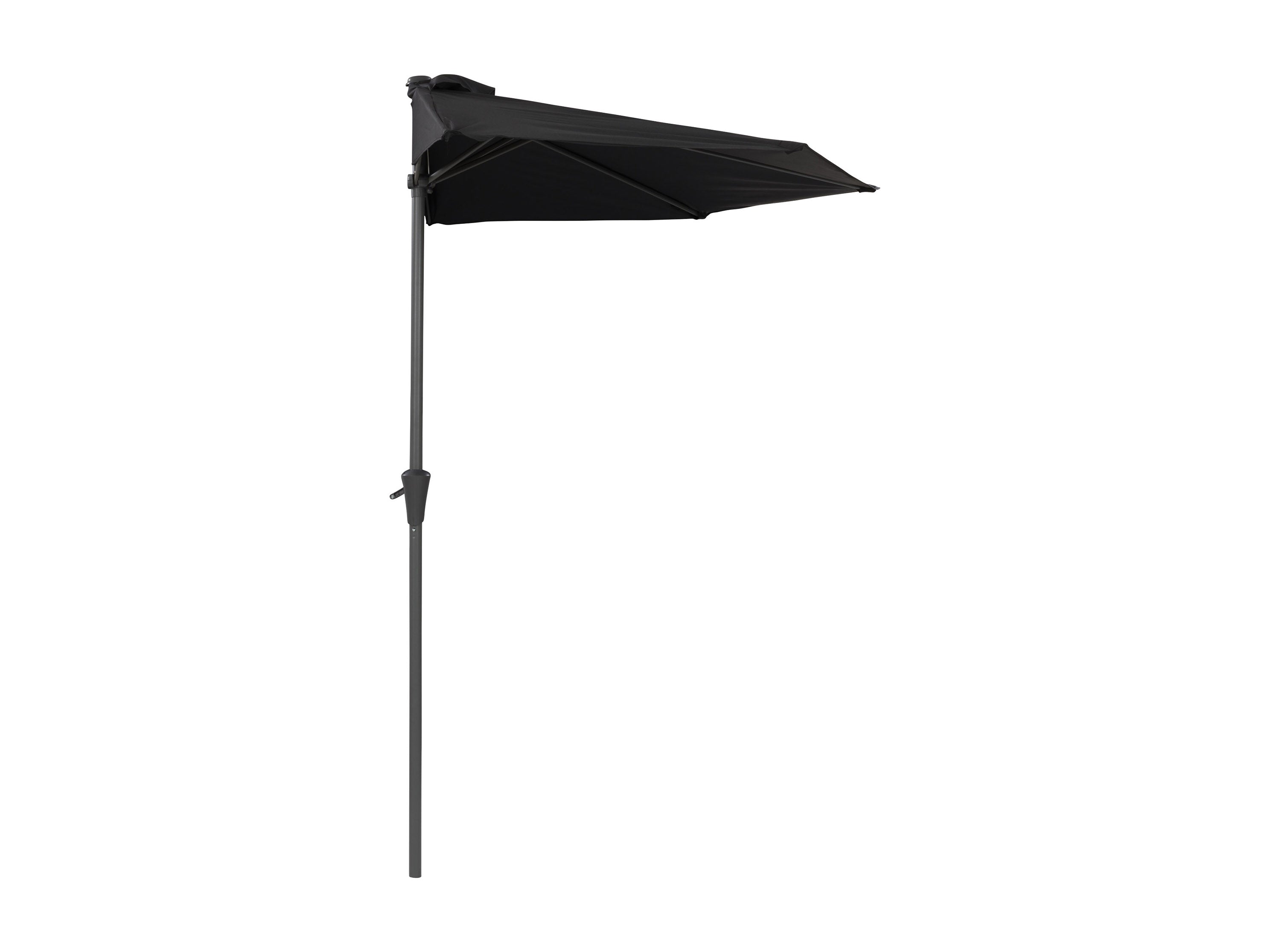 8.5ft Black Half Umbrella - Large Outdoor Patio Umbrella for Garden, Poolside & Backyard - UV Protection & Wind Resistant