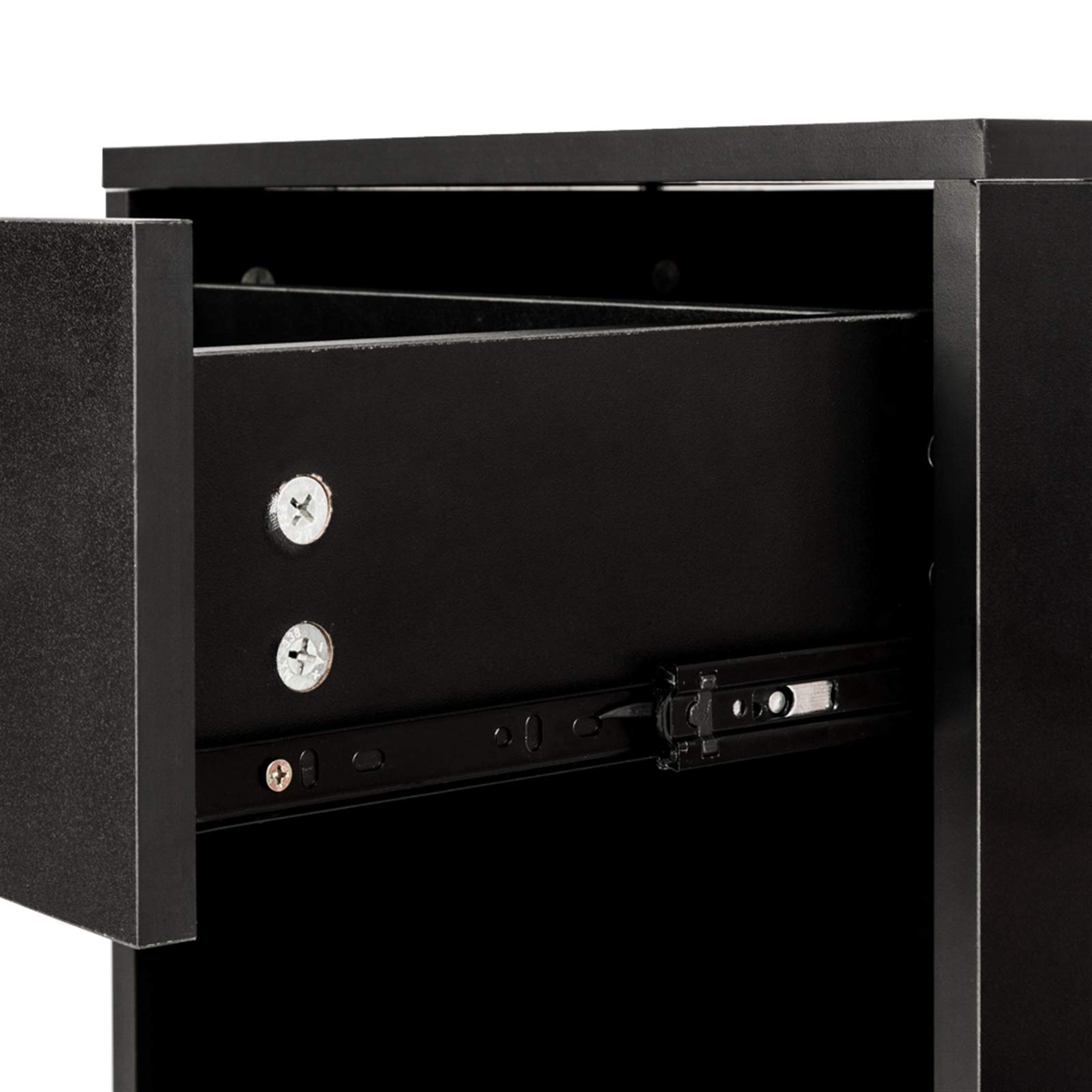 Modern Nightstand Set of 2 - Wooden Bedside End Tables with Drawer Storage Shelf for Small Spaces | Bedroom Night Stands in Black | Perfect for Apartments, Dorms & Cozy Bedrooms