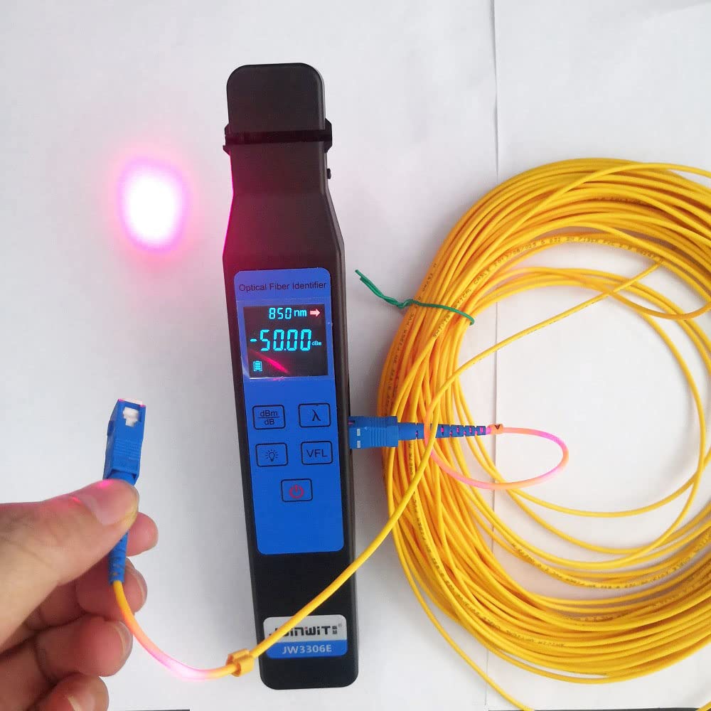 **10mW Active Optical Fiber Identifier | Live Fiber Cable Tester & Traffic Detector with Power Meter & Visual Fault Locator (VFL) | Ideal for Network Maintenance & Telecom Installations**