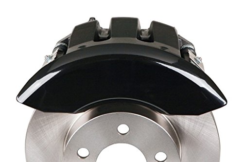 MGP Caliper Covers 10198SM37BK - Black Brake Caliper Covers with Silver Mustang/3.7 Engraving (Set of 4) - Upgrade Your Car's Style & Protection for Ford Mustang 3.7L Models