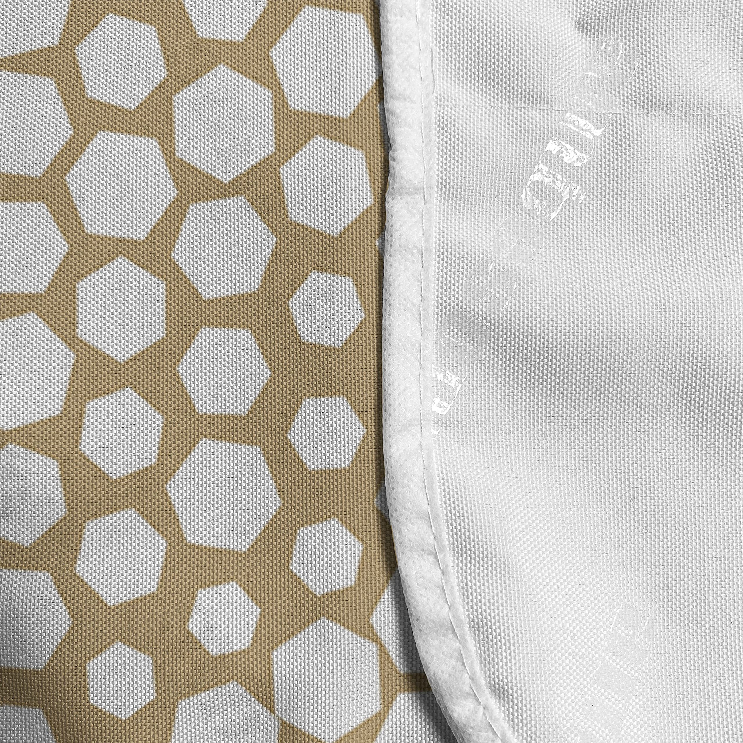 Ambesonne Abstract Microwave Cover - Hexagon Geometric Design, Waterproof Kitchen Organizer with Pockets, 36