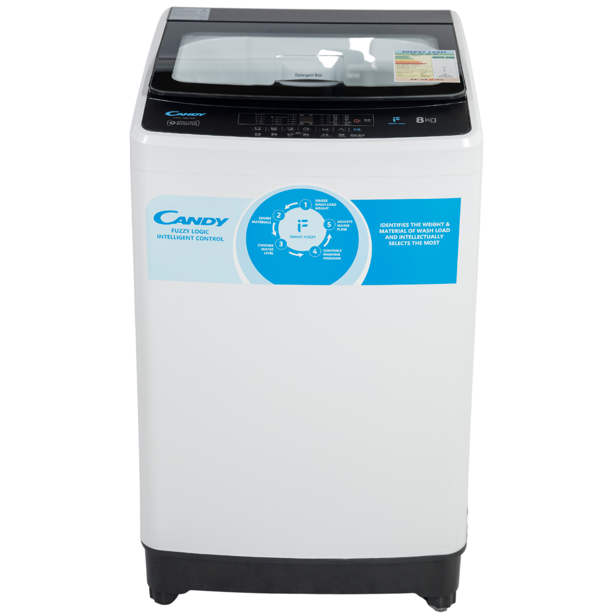 CANDY Gold Series CATL7080WK1 8kg 700 RPM Inverter Japanese Washing Machine with High/Low Water Level - Perfect for Apartments, Small Homes & Energy-Efficient Laundry
