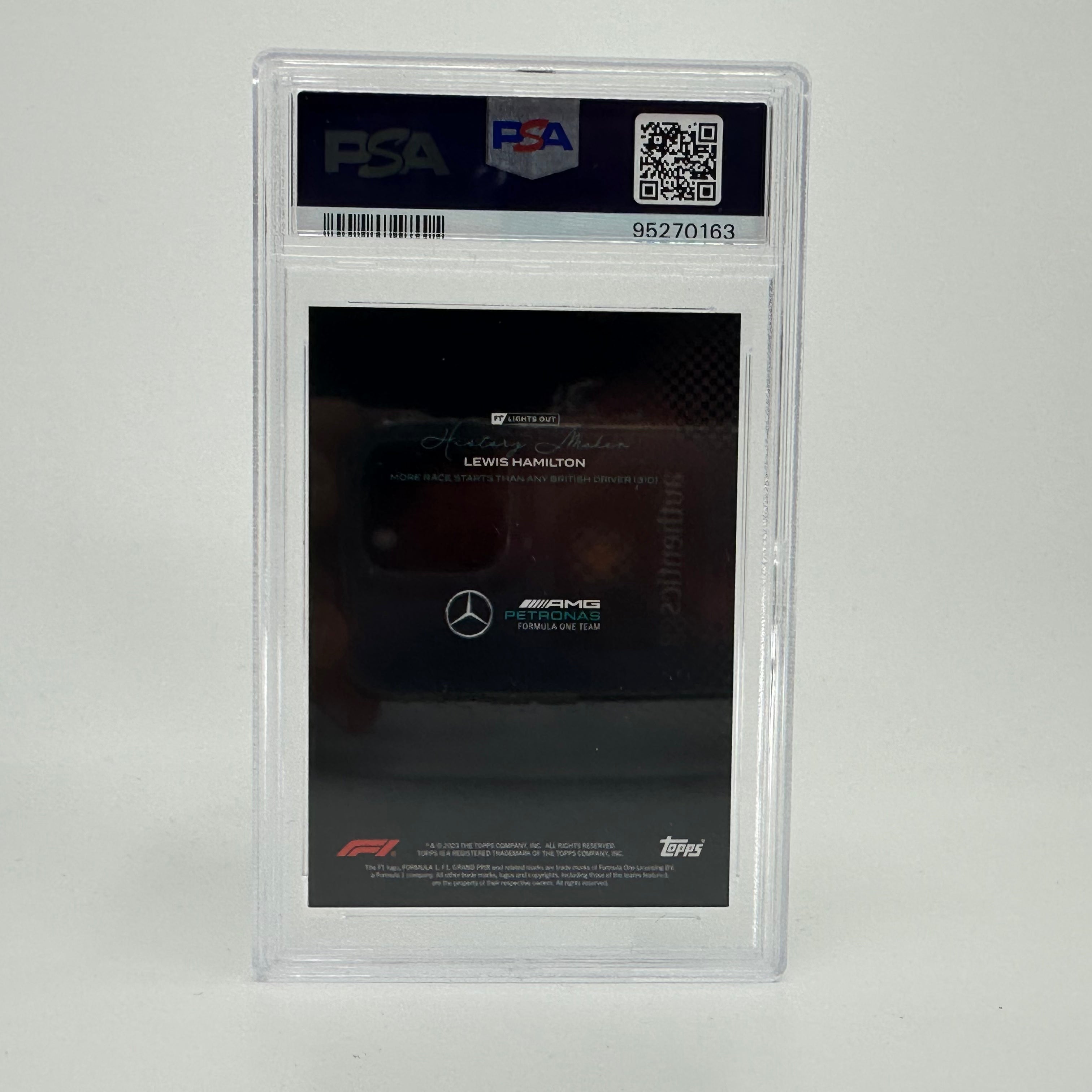 PSA 9 Graded 39/75 Lewis Hamilton History Maker Bronze Trading Card - Perfect for Collectors, Sports Memorabilia & F1 Racing Fans
