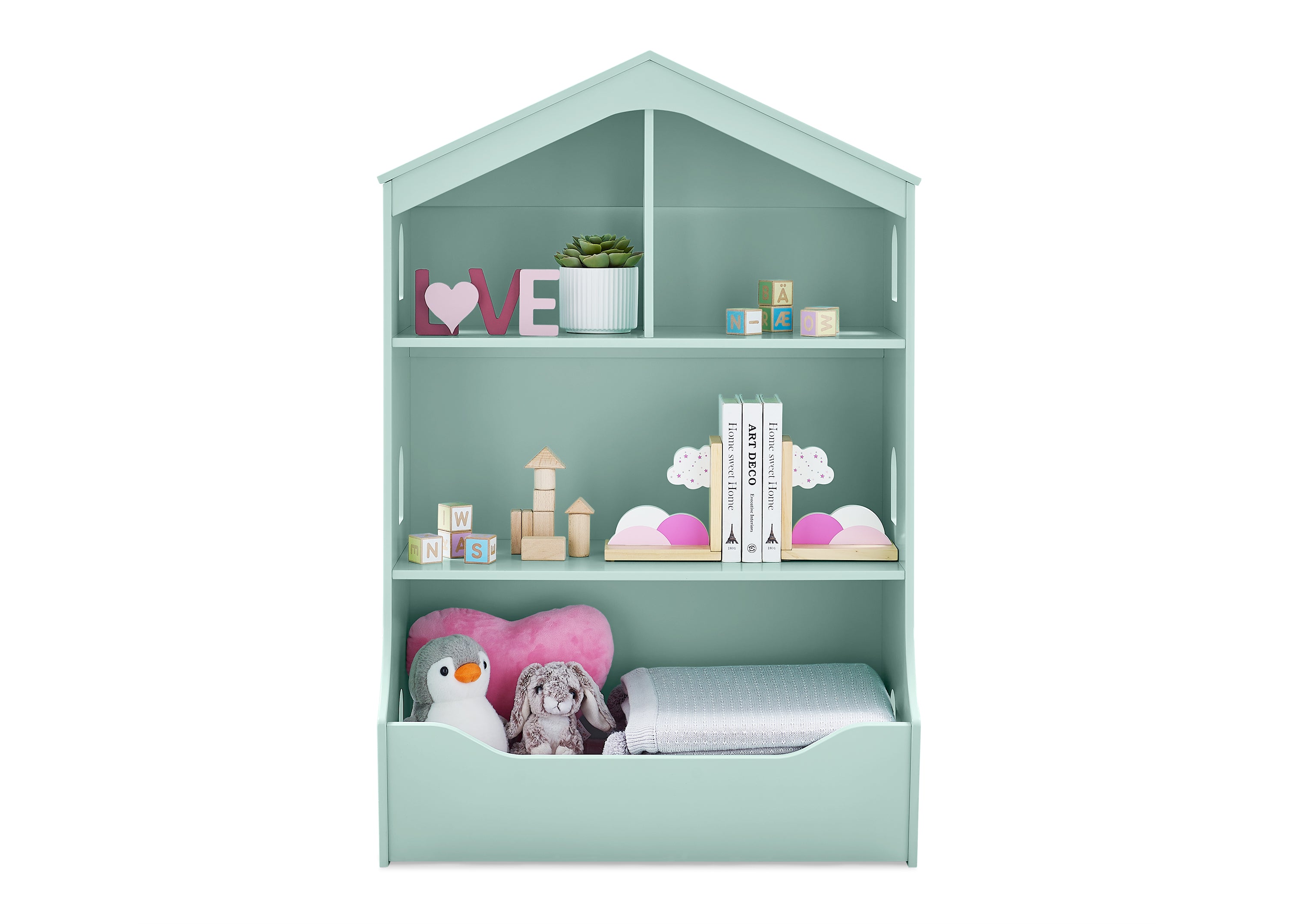 Kids Playhouse Bookcase with Toy Storage - Fun & Functional Bookshelf for Bedroom, Playroom & Nursery - Perfect for Organizing Books, Toys & Decor
