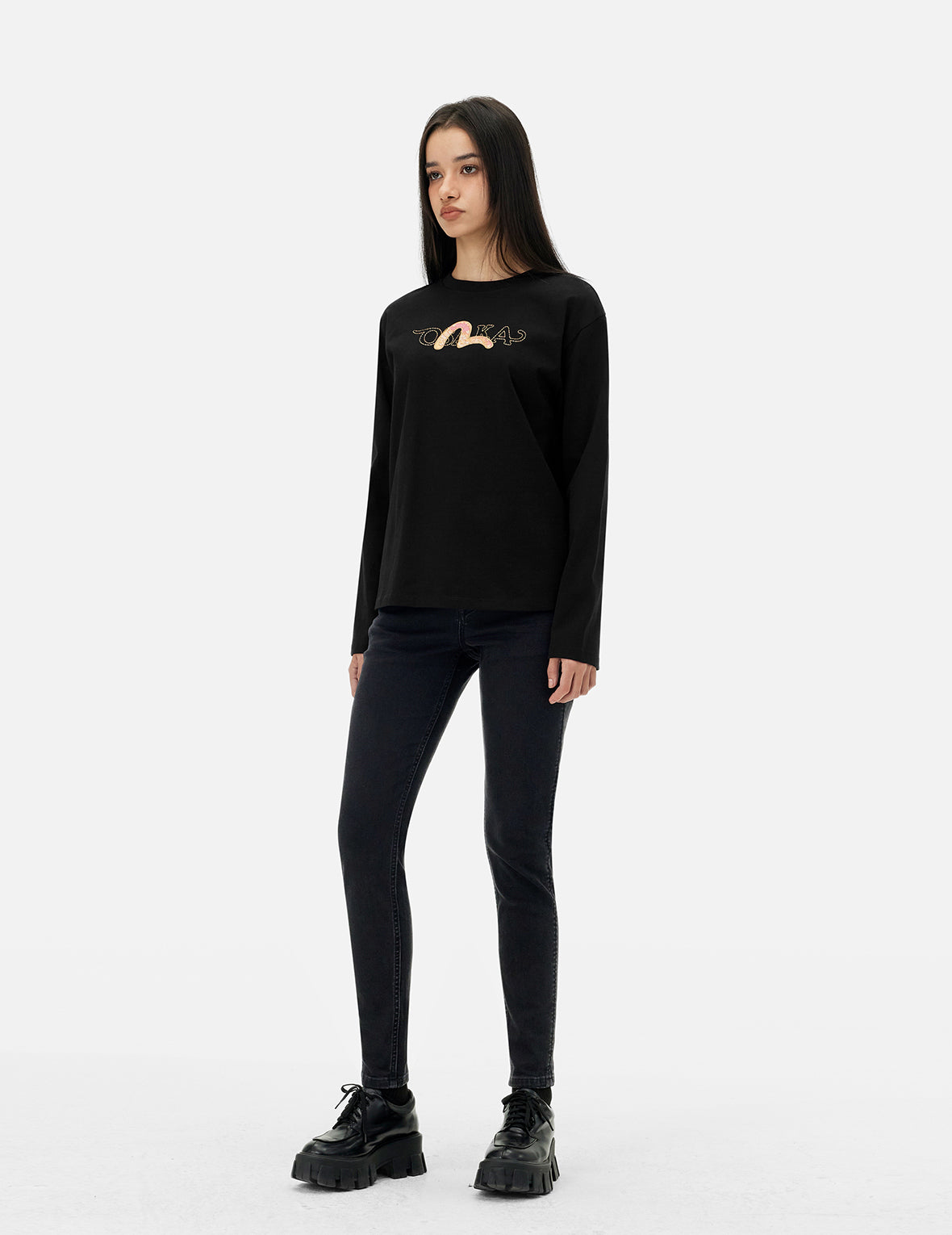 Stylish Brocade Inserted Seagull Skinny Jeans for Women - Trendy High Waist Stretch Denim Pants | Perfect for Casual Outings, Date Nights & Streetwear Fashion