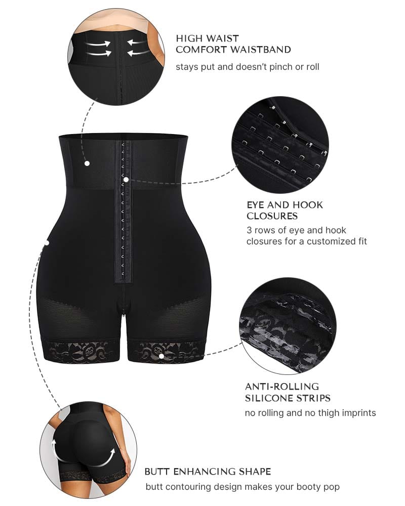 AirSlim® Plus Curve High Waist Shaping Shorts for Women - Tummy Control & Butt Lifting Workout Shorts - Perfect for Yoga, Gym & Everyday Wear
