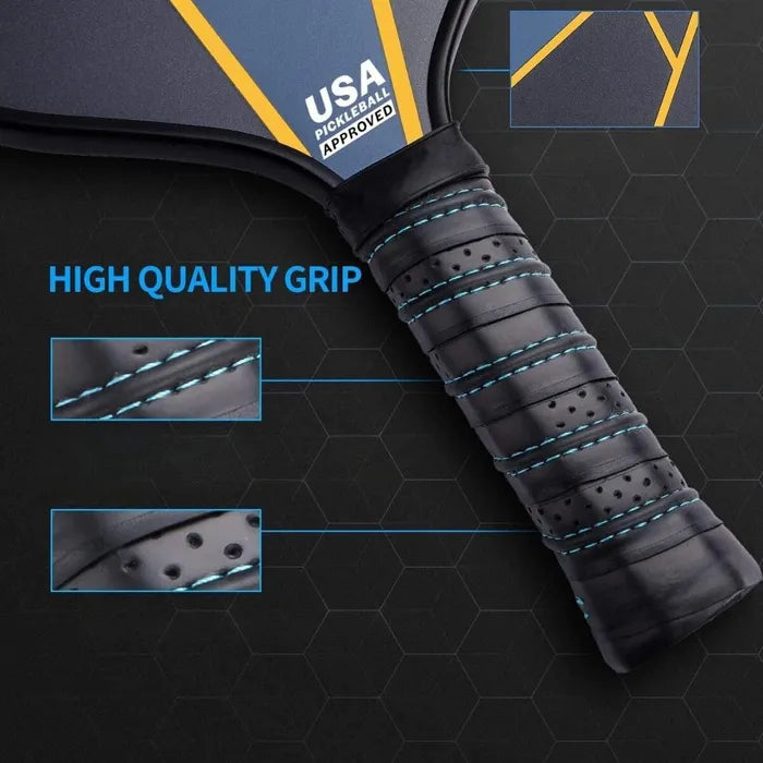 Premium Lightning Pickleball Paddle Set - USAPA Approved, Graphite & Polymer Core - Lightweight & Durable for Competitive Play - Perfect for Indoor/Outdoor Courts, Tournaments & Recreational Games