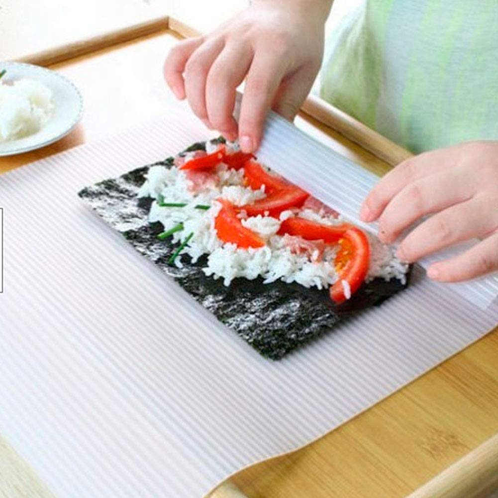 Premium Non-Stick Sushi Rolling Mat - Bamboo Sushi Maker Kit for Perfect Homemade Sushi, Omelets, Cake Rolls & Rice Balls - Essential Kitchen Tool for Japanese Cuisine & Asian Cooking at Home
