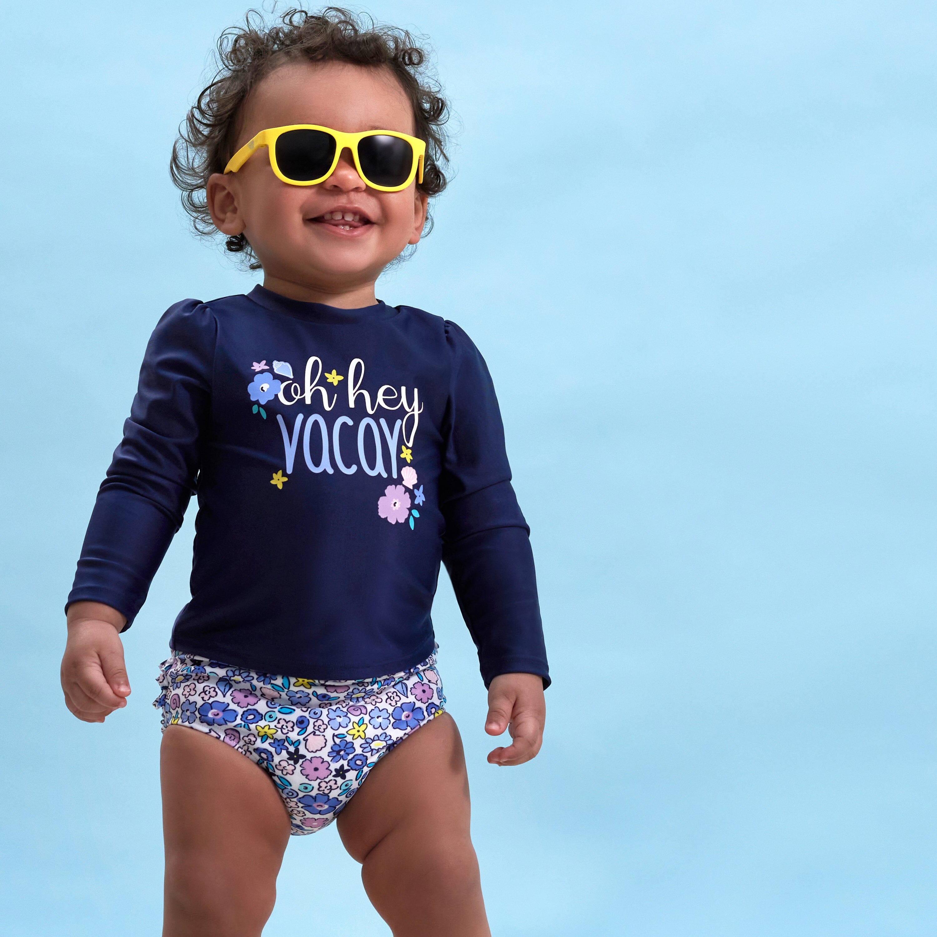 2 Piece Baby & Toddler Girls UPF 50+ Sun Protection Rash Guard & Swim Bottoms Set - Perfect for Beach, Pool & Summer Vacation Outfits