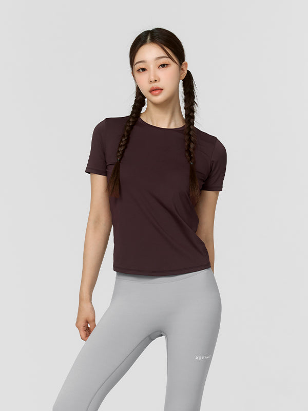 1+1 Ice Feather Light Short Sleeve T-Shirts - Ultra Soft & Breathable Summer Tops for Women - Perfect for Casual Wear, Beach Outings & Yoga