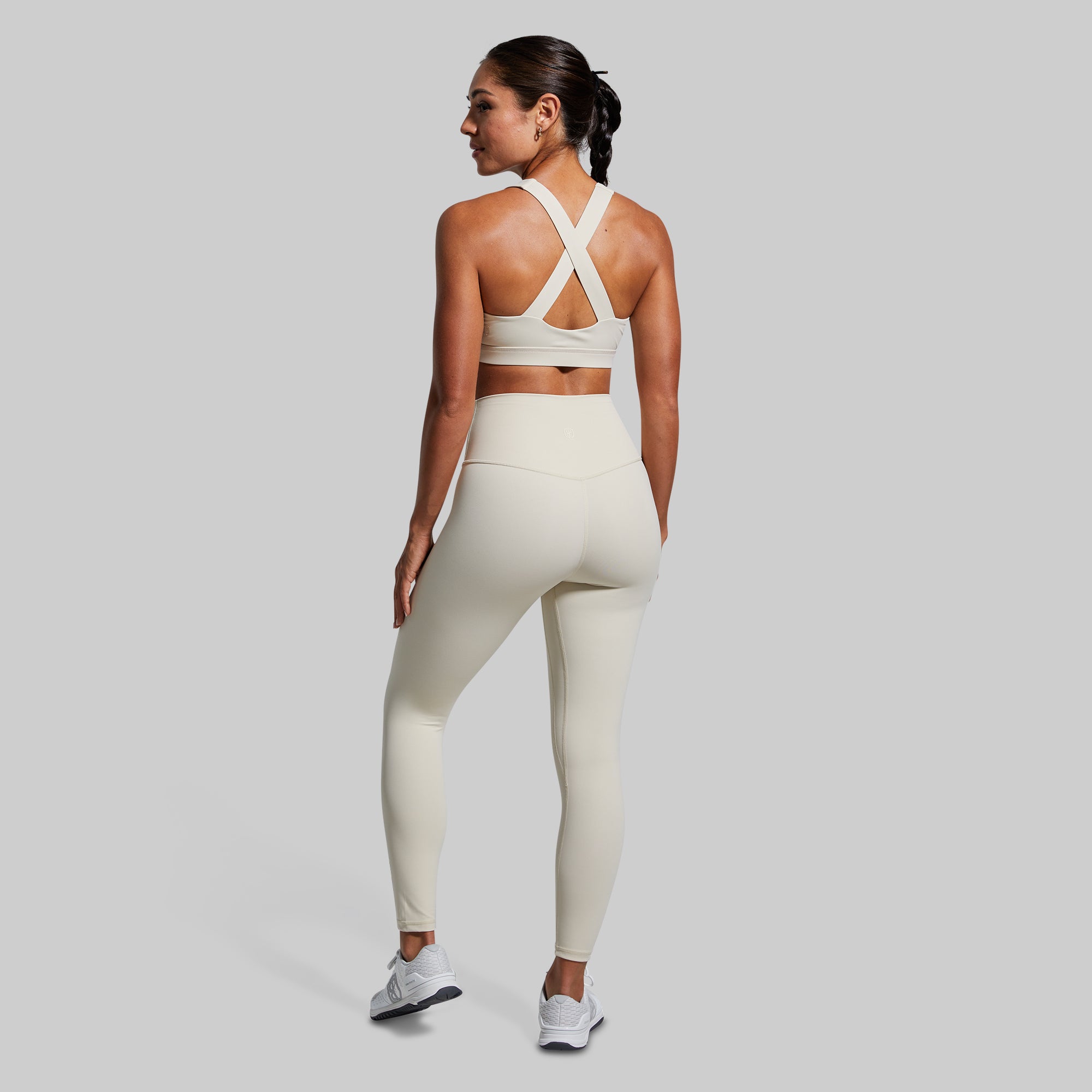 Premium High-Waisted Yoga Leggings for Women - Comfortable Workout Pants (Oatmeal) | Ideal for Yoga, Gym, Running & Everyday Wear