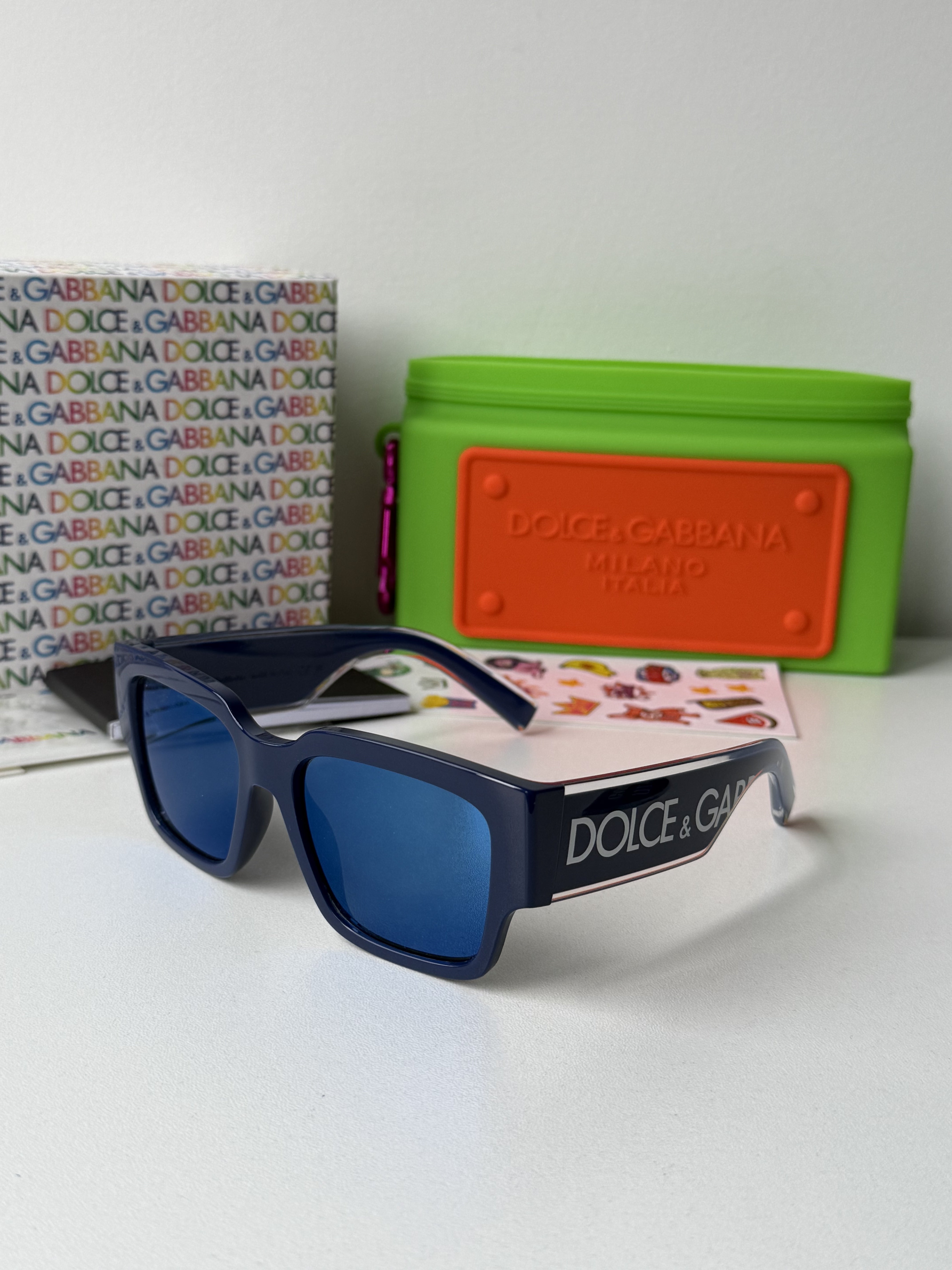 Dolce & Gabbana DX6004 Kids Blue Sunglasses for Boys & Girls - UV Protection, Fashionable Children's Shades for Outdoor Play, Beach & Summer Activities