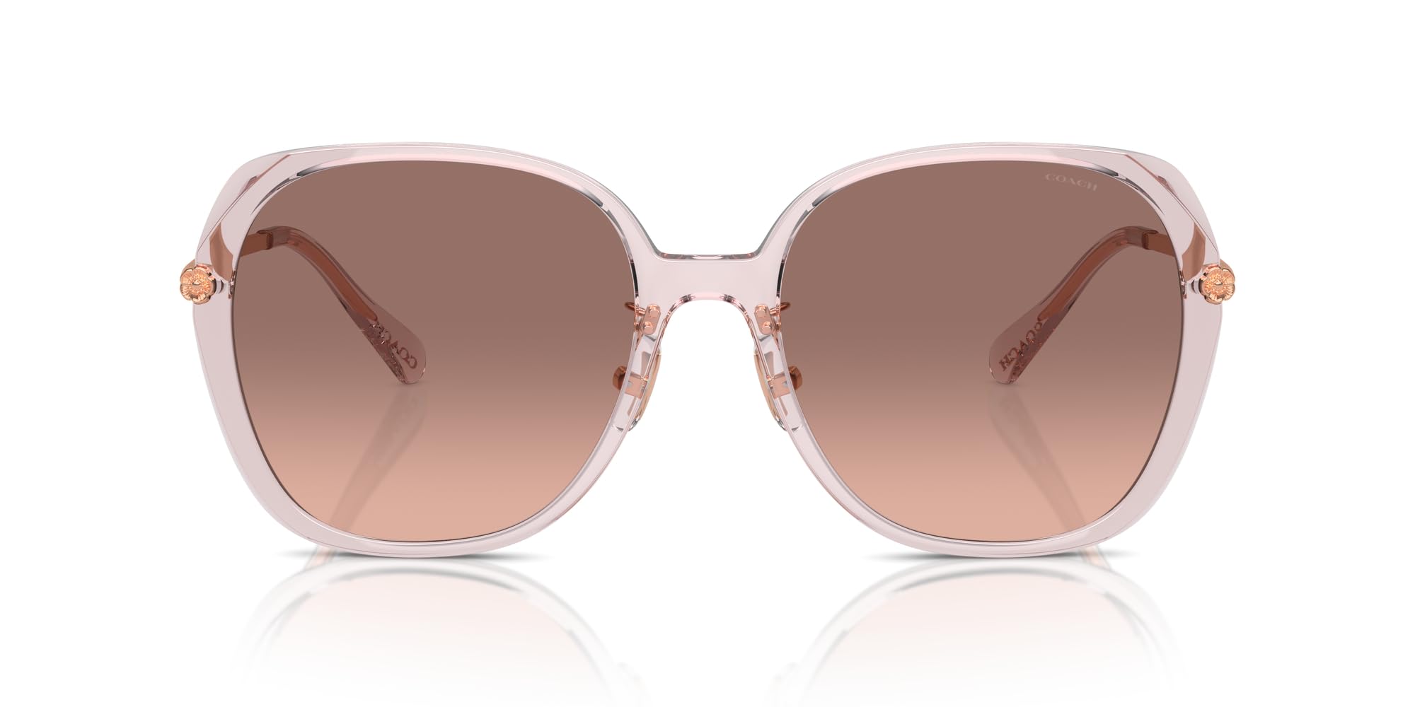 Coach HC8403D Women's Square Sunglasses - UV Protection, Polarized Lenses for Driving, Beach & Outdoor Fashion