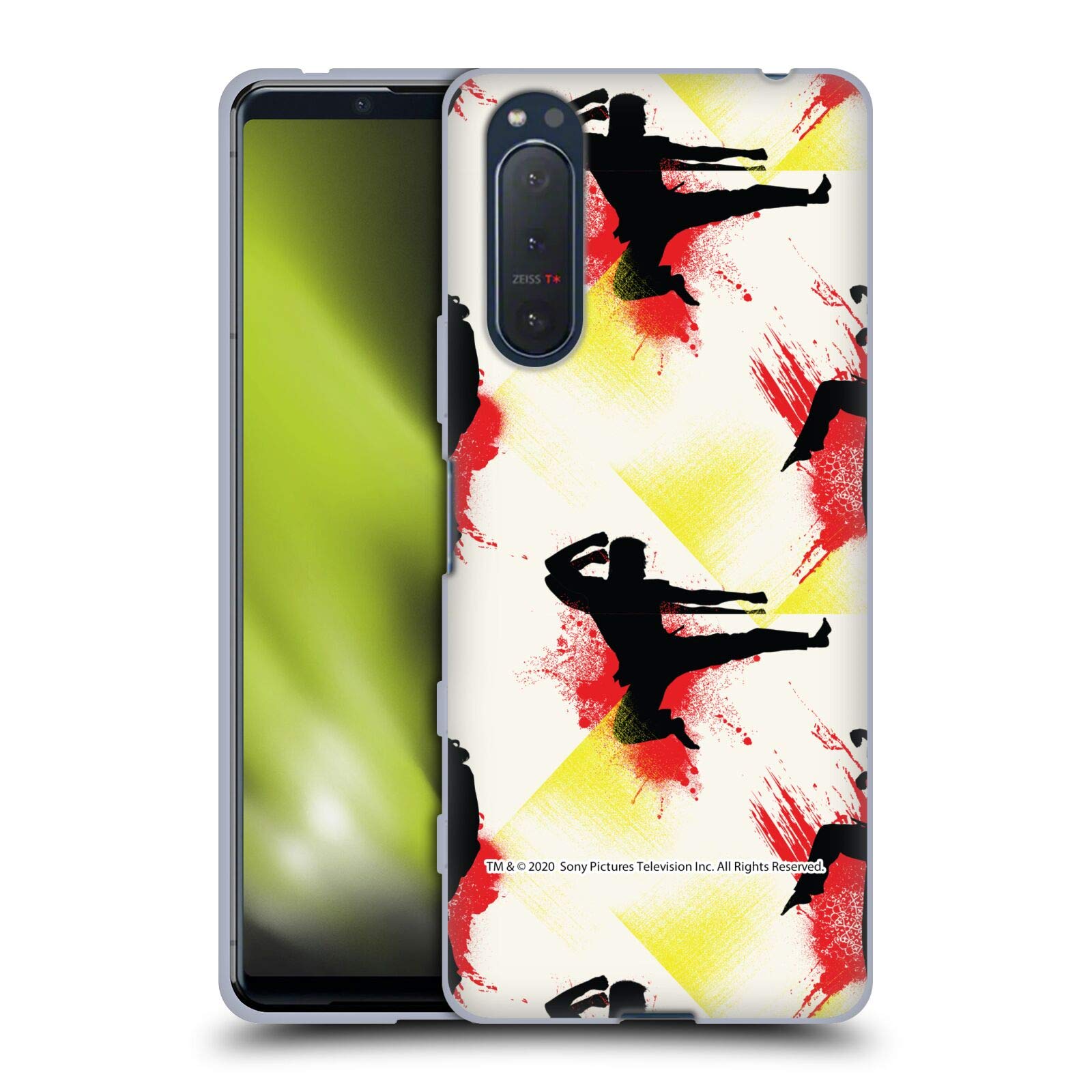 Officially Licensed Cobra Kai Kick Pattern Soft Gel Case for Sony Xperia 5 II 5G - Durable Protection with Stylish Design for Everyday Use and Fan Showcase