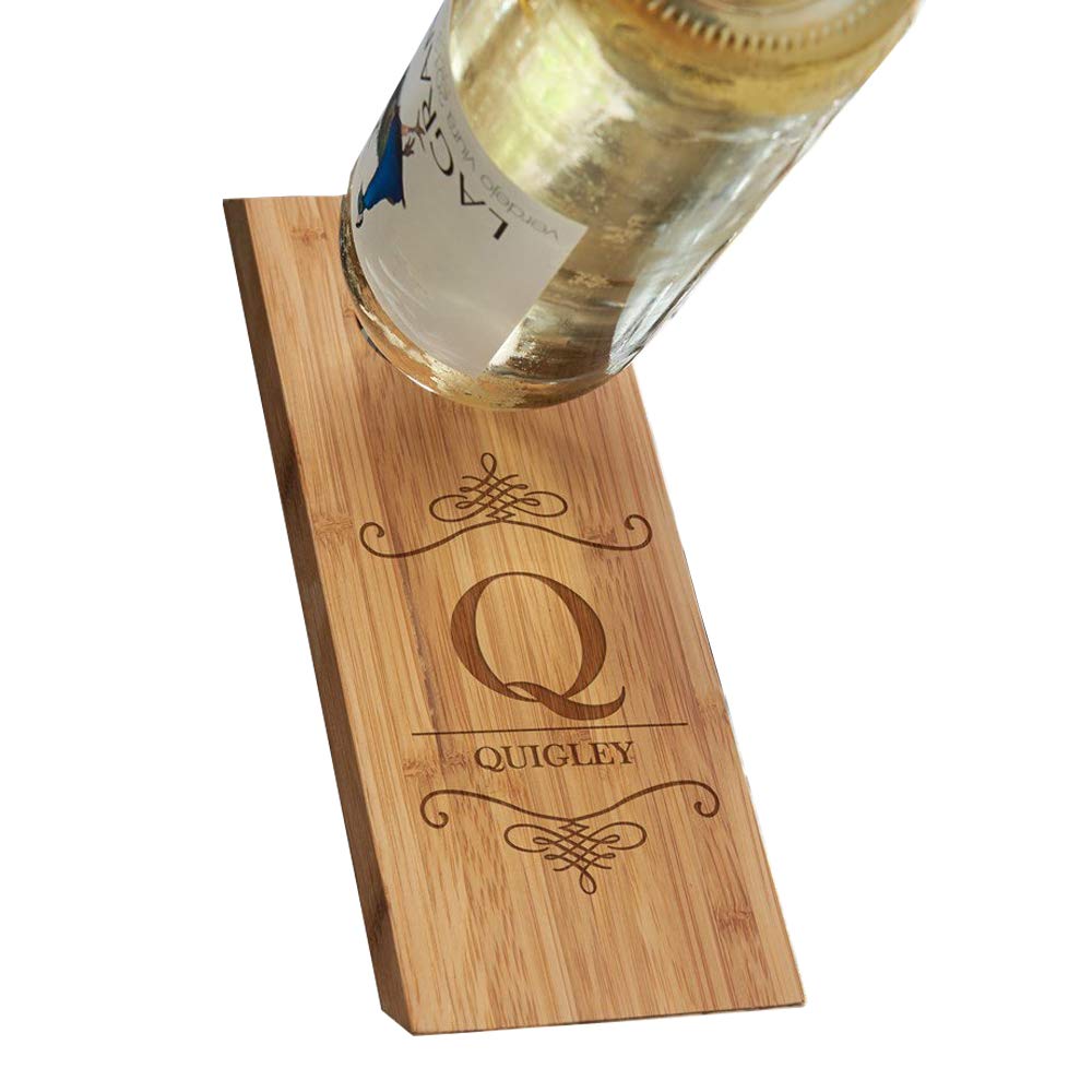 Personalized Engraved Family Name Wine Bottle Holder - Custom Metal Wine Rack for Wedding, Anniversary & Housewarming Gifts - Perfect for Dining Room, Bar Decor & Wine Lovers