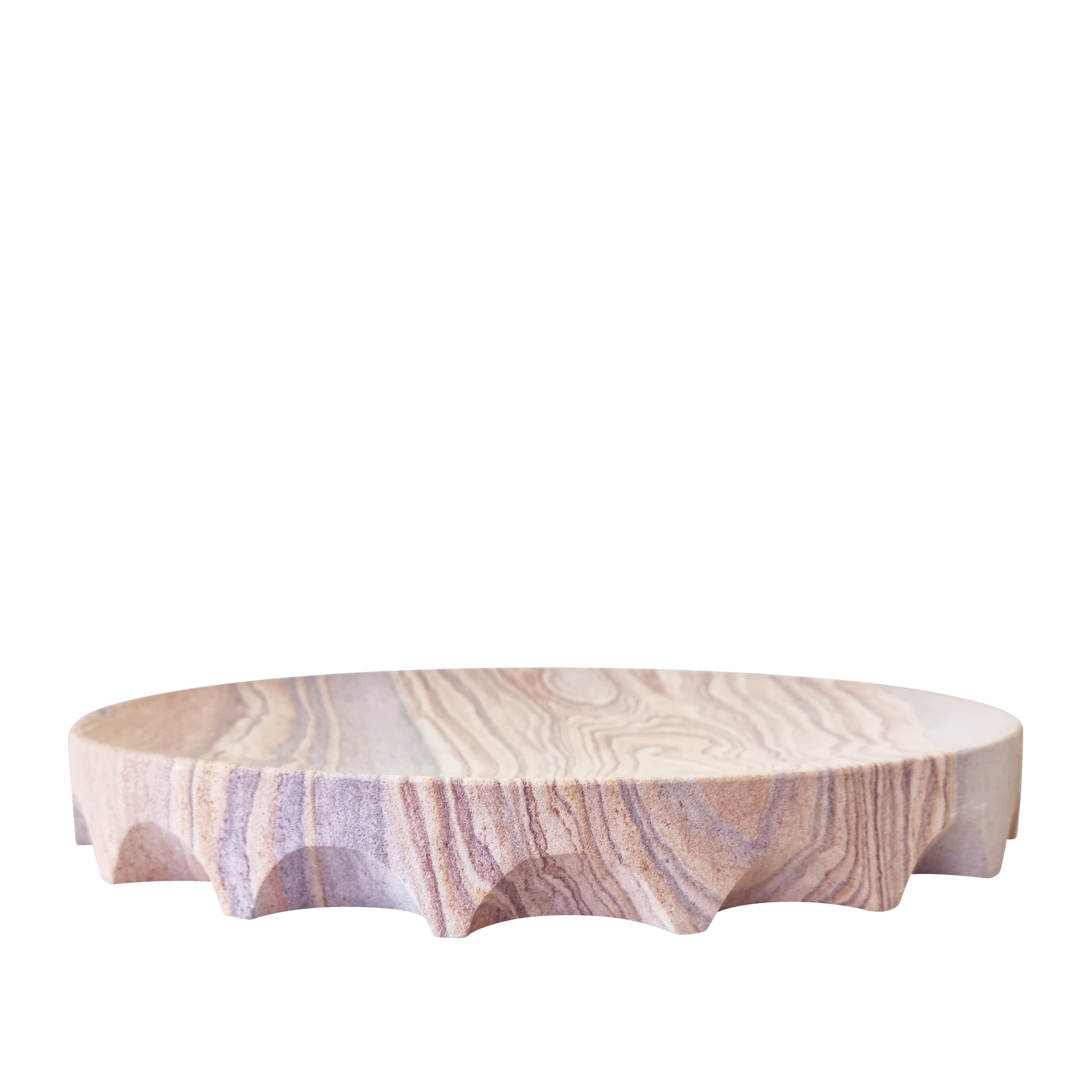 Riley Tray Large 30x30x4cm Rainbow Sandstone Serving Platter - Perfect for Entertaining, Party Snacks, and Home Decor