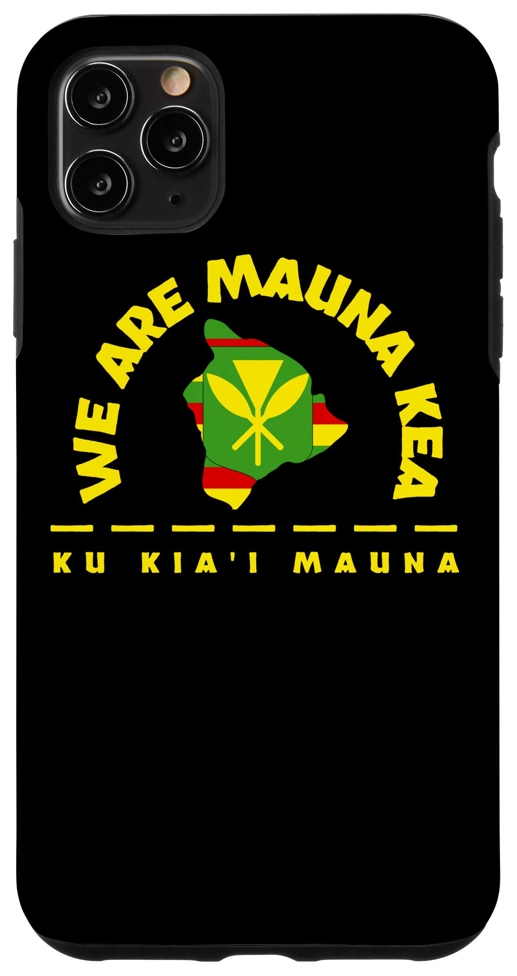 iPhone 11 Pro Max Case with Hawaiian Kanaka Maoli Flag Design - Durable Protective Phone Cover for iPhone 11 Pro Max - Show Your Support for Mauna Kea - Perfect for Beach, Travel & Everyday Use