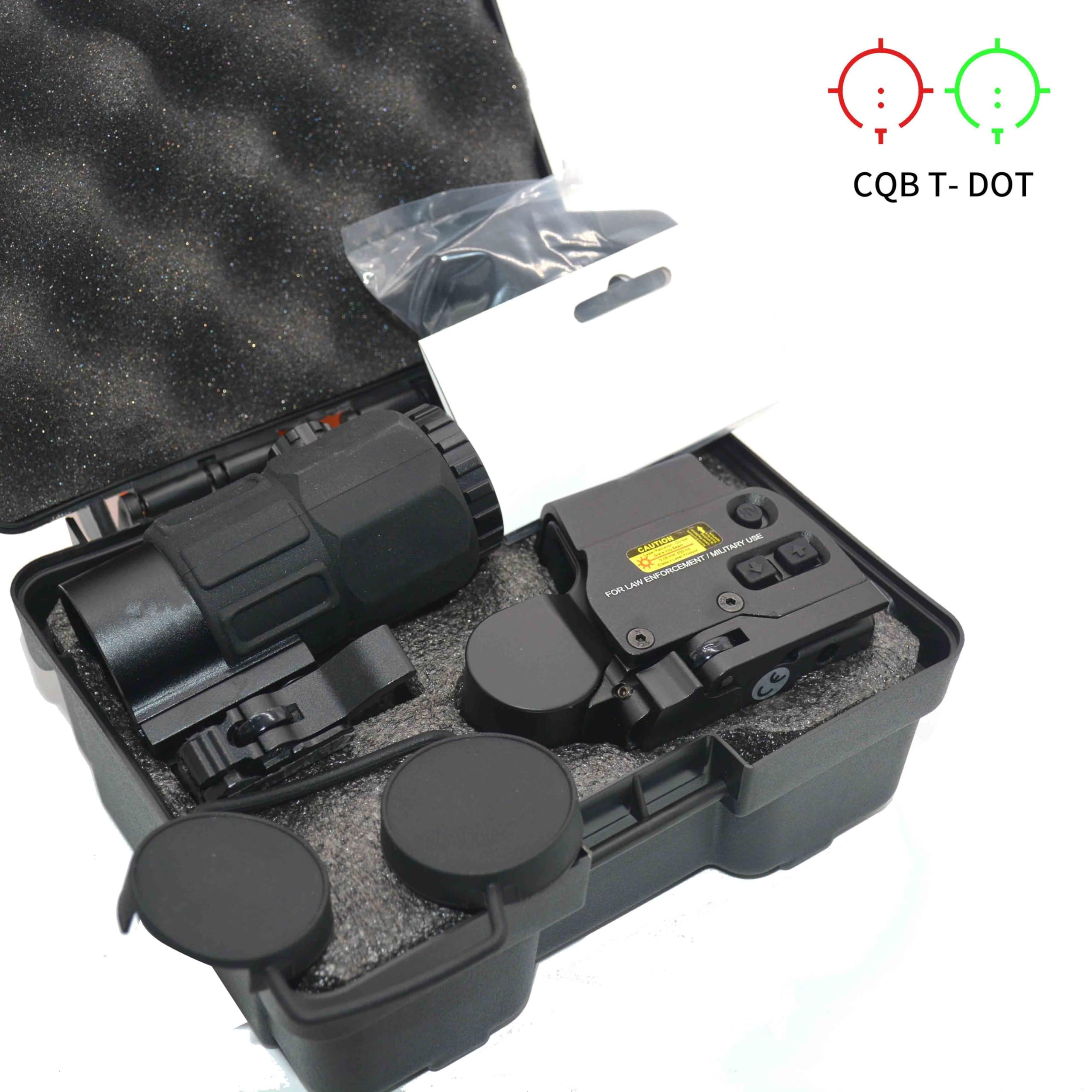 558+G45 Sight Combo - Red/Green Dot Reflex Sight with 5X Magnifier | Holographic Hybrid Scope for 20mm Rail Mount | Quick Release Rollover Multiplier | Perfect for Tactical Shooting, Hunting & Airsoft