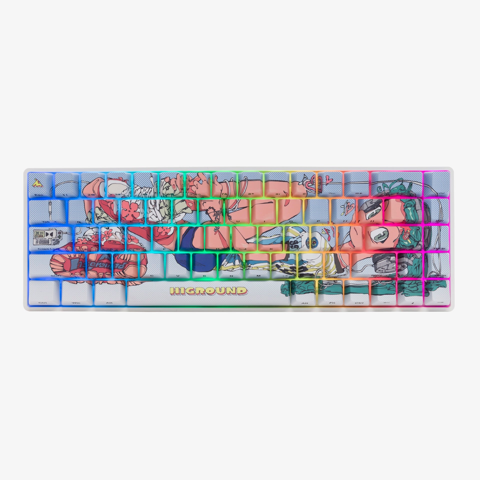 HG World Basecamp 65+ Mechanical Keyboard - Compact Wired Gaming Keyboard with RGB Backlit, Hot-Swappable Switches for PC/Mac - Perfect for Gaming, Office Work and Typing