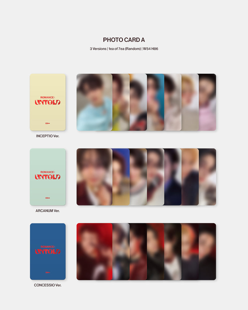 ENHYPEN 2nd Full Album [ROMANCE : UNTOLD] (3 Versions) - K-Pop Music CD for Fans, Collectors & Gift Giving - Perfect for Birthday, Anniversary & Special Occasions