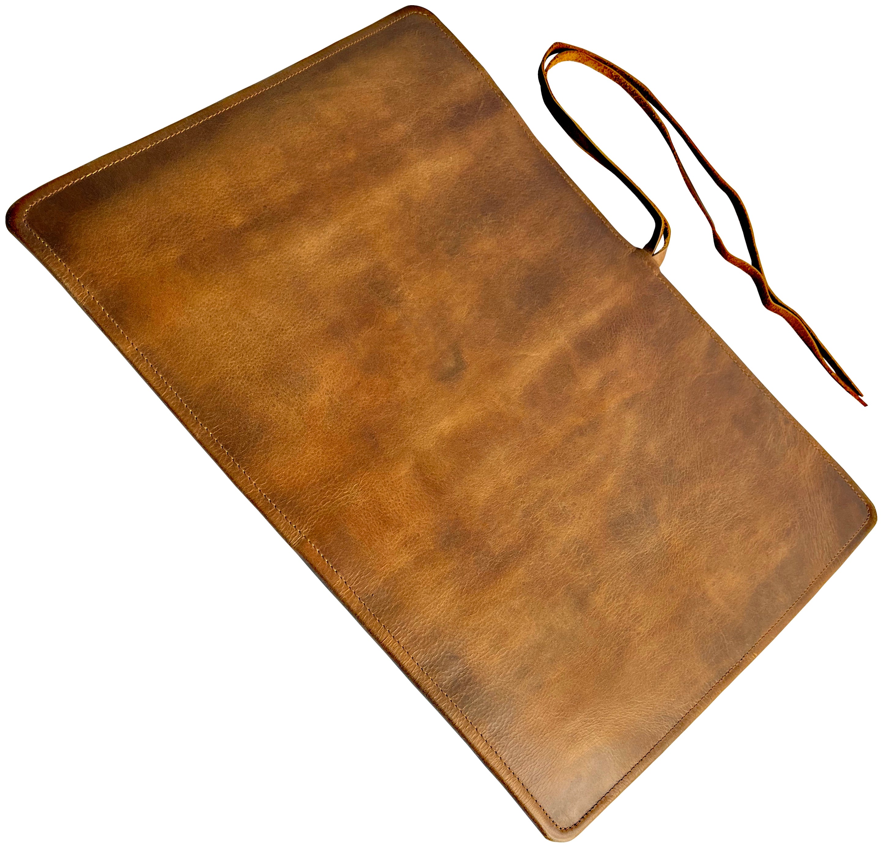 Premium Leather Knife Roll for Chefs - Professional Knife Case Holder with Multiple Pockets - Perfect for Kitchen, Travel & Culinary School