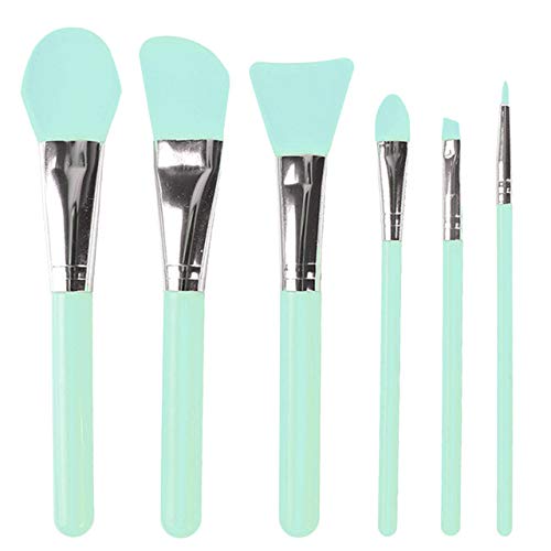 6Pcs Silicone Makeup Brush Set - Professional Beauty Tools for Foundation, Mask & Skincare Application - Durable Reusable Mask Stick & Cosmetic Brushes for Home Spa & Salon Use