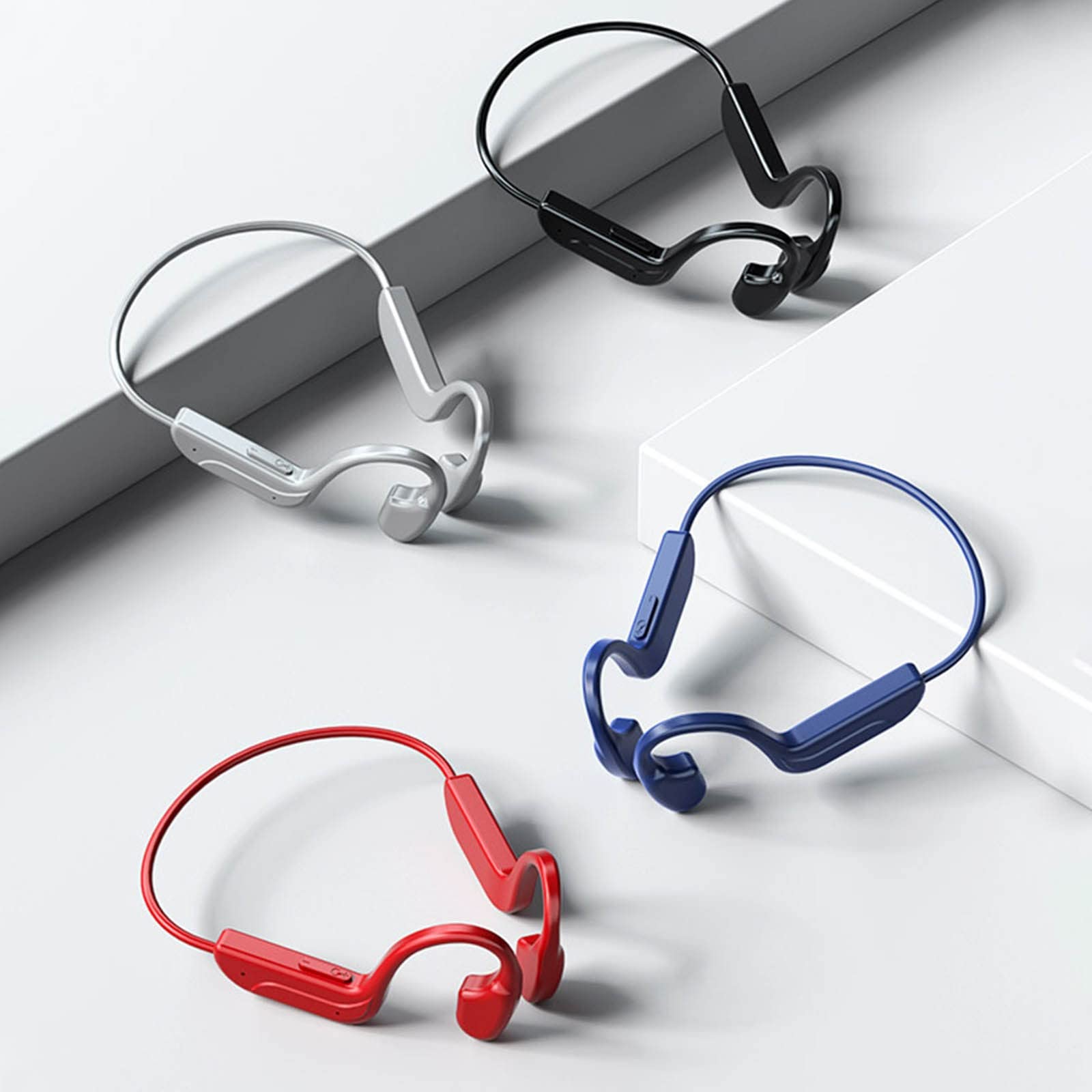 Bo-ne Bone Conduction Bluetooth Headphones - Wireless Open-Ear Stereo Headset with Microphone, IPX5 Waterproof for Running, Cycling, Gym & Outdoor Sports