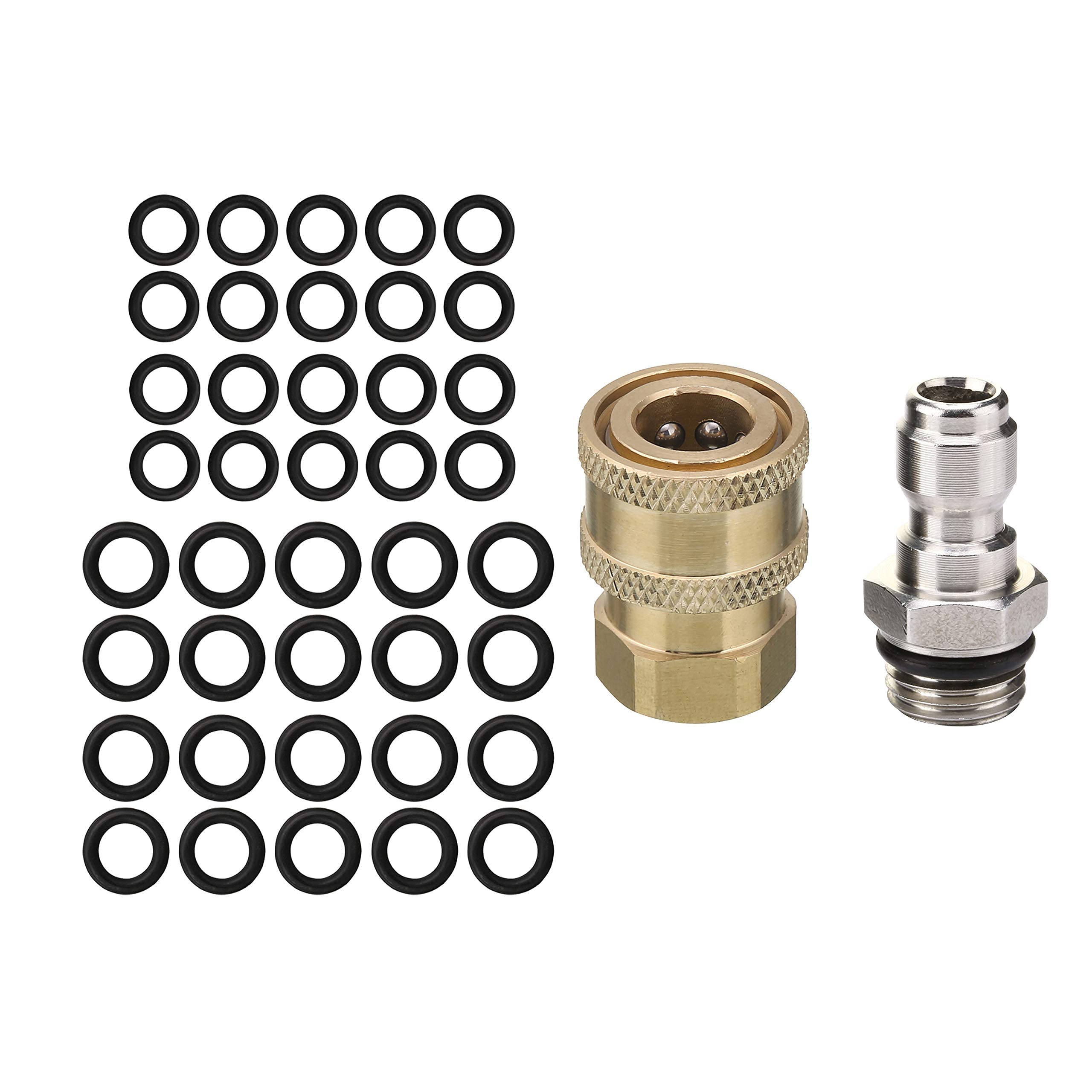 M MINGLE Power Pressure Washer O-Rings & Adapter Set - Replacement Seals for Gas/Electric Pressure Washers - Perfect for Cleaning Driveways, Decks & Outdoor Equipment
