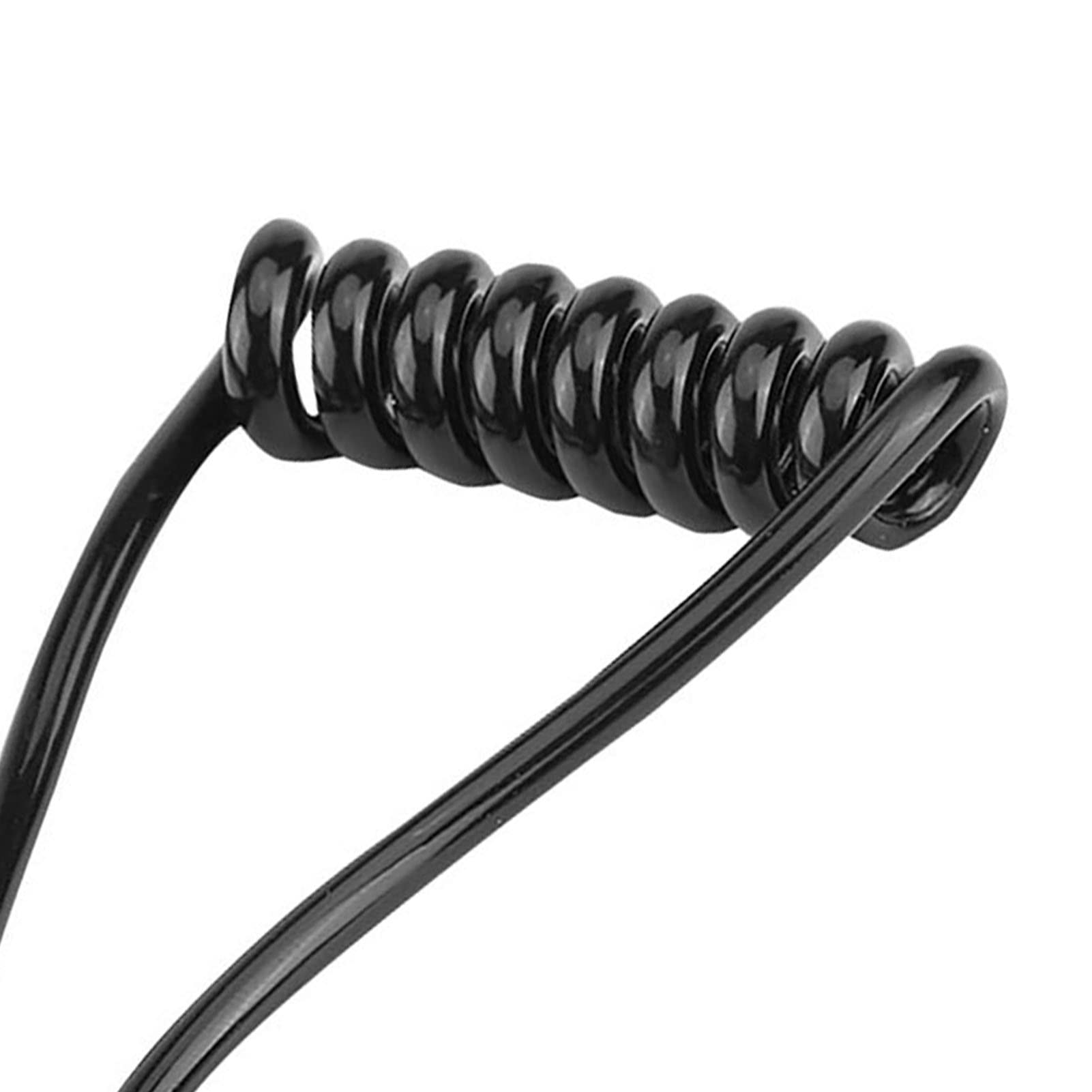 KOSDFOGE Acoustic Ear Tube - Pack of 5 Clear Coiled Replacement Tubes for Two-Way Radio Earpieces (Black) | Durable Radio Accessories for Law Enforcement & Security Professionals | Perfect for Police, Security Guards & Event Staff Communication