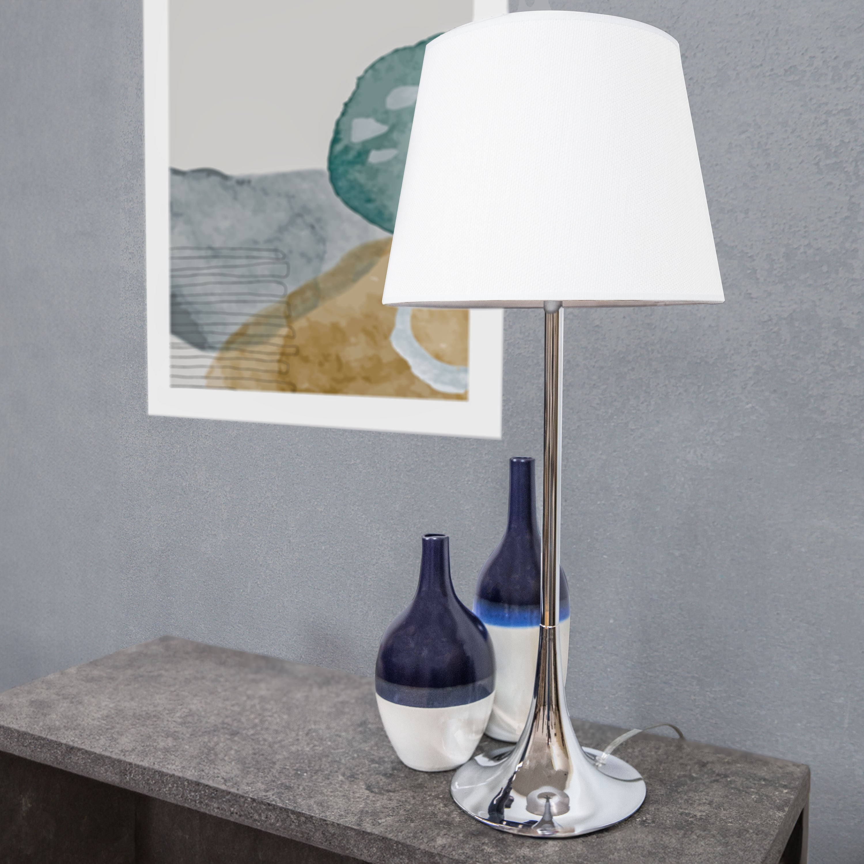 Modern Splendor 3-Piece Floor and Table Lamp Set by Sunnydaze - Elegant Lighting for Living Room, Bedroom & Office Decor